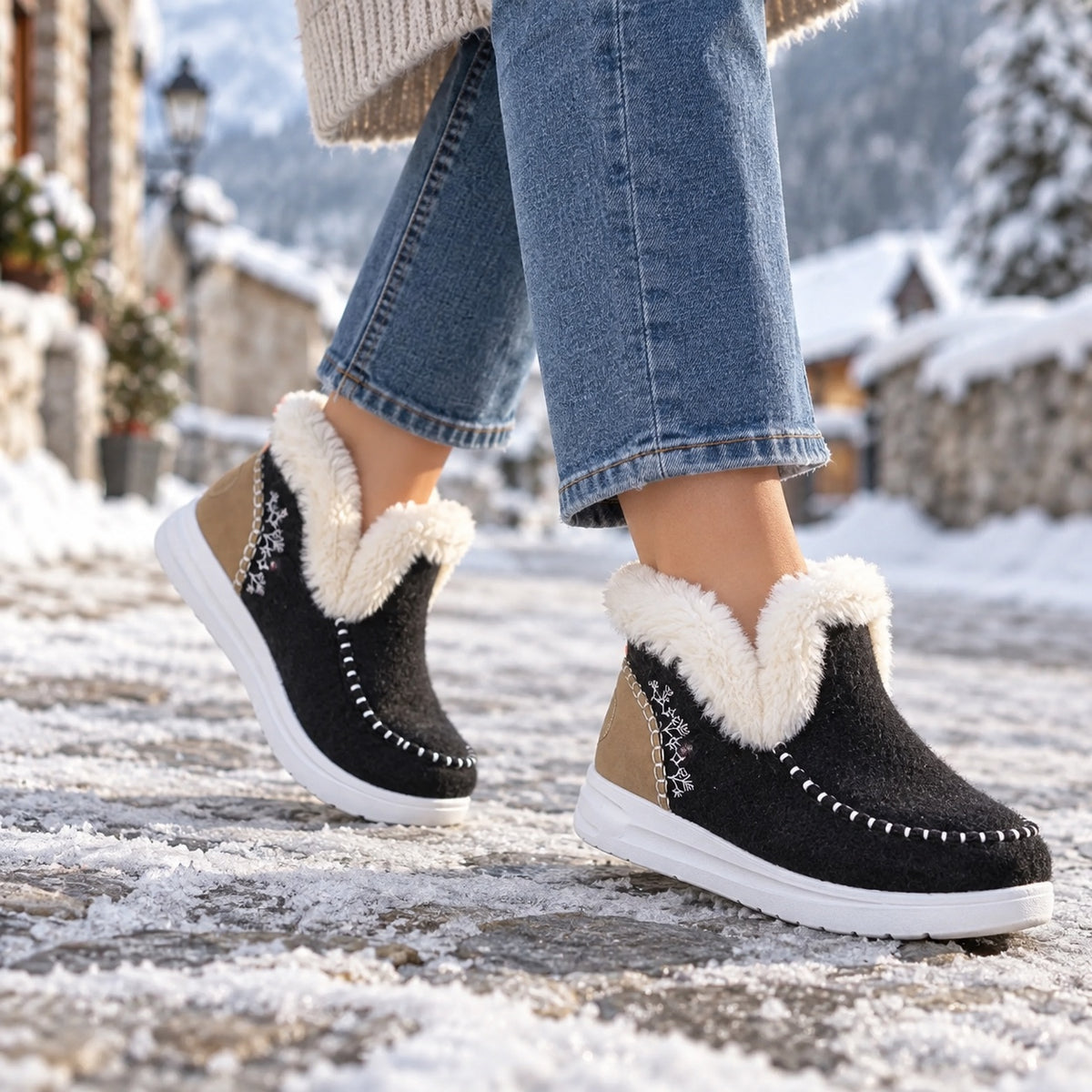 Edith – Women's Comfort Boots, worn on a walk