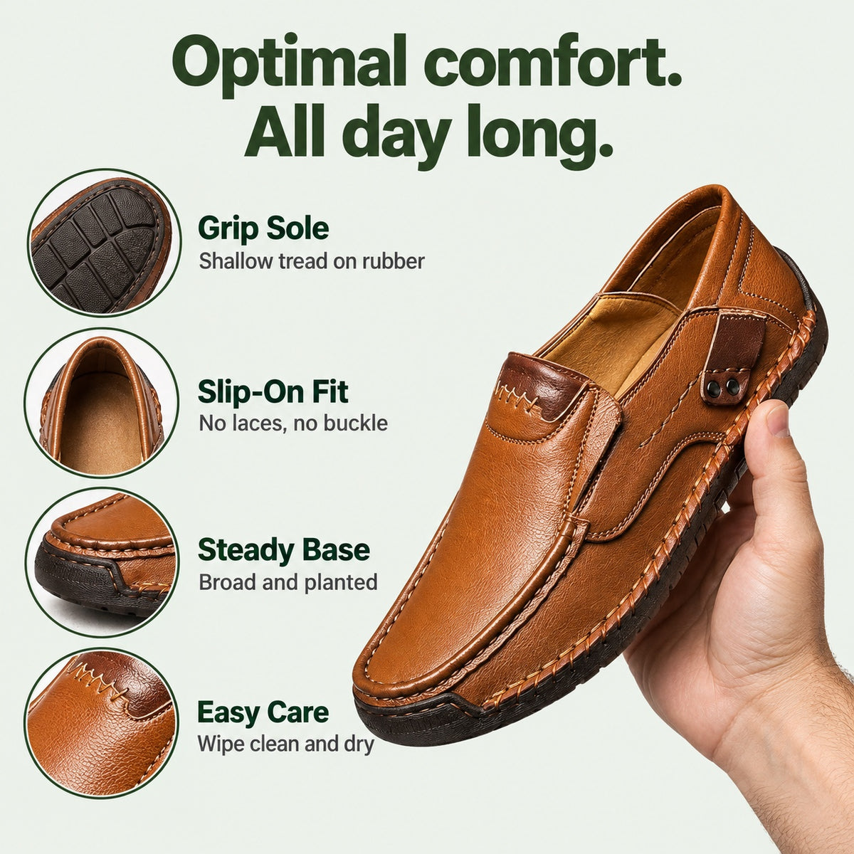 Edwards – Unisex Slip-On Loafers, features