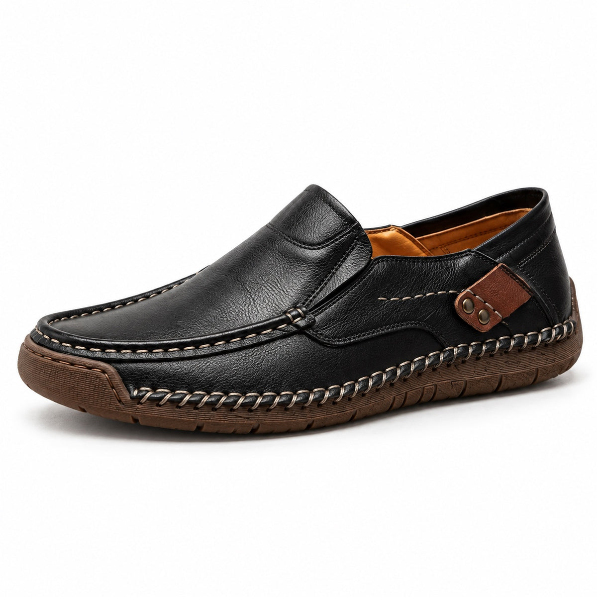 Edwards – Unisex Slip-On Loafers in Black
