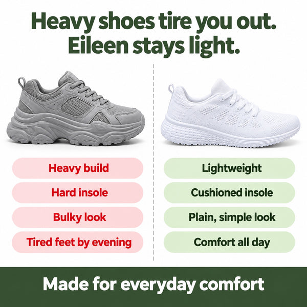 Eileen – Women's Orthopedic Shoes, compared with an ordinary shoe