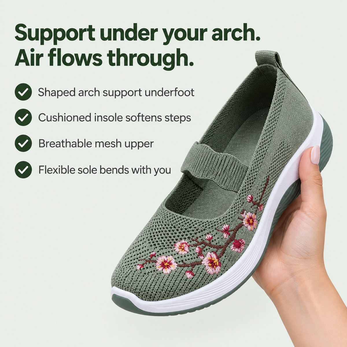 Emerson – Unisex Arch Support Shoes, key benefits