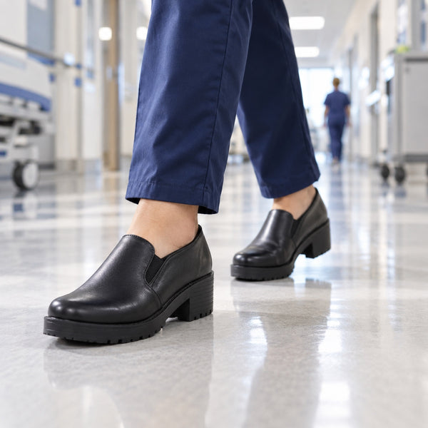 Emily – Women's Nursing Loafers, worn on a walk