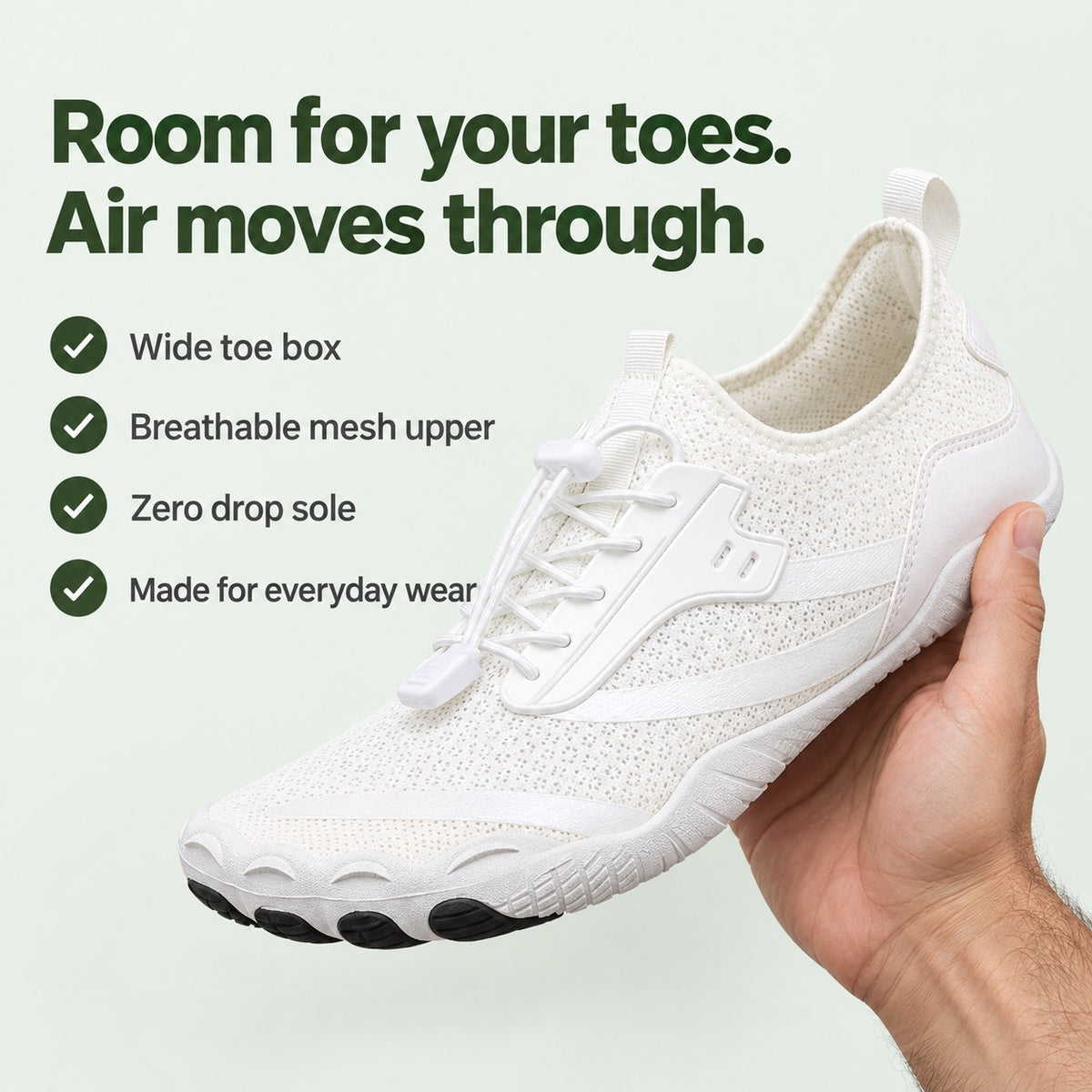 Ernest – Men's Barefoot Sneakers, key benefits