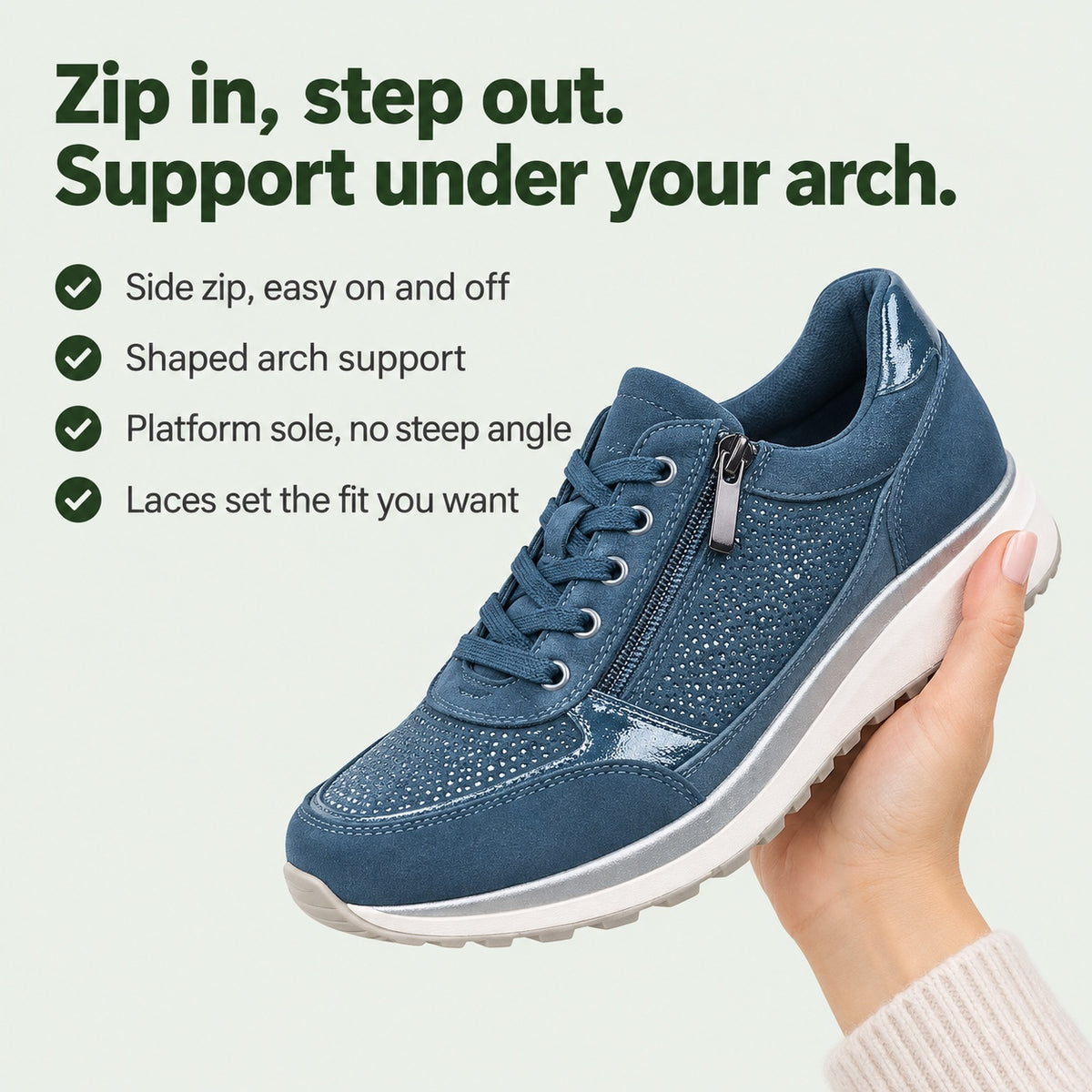 Estelle – Women's Arch Support Sneakers, key benefits