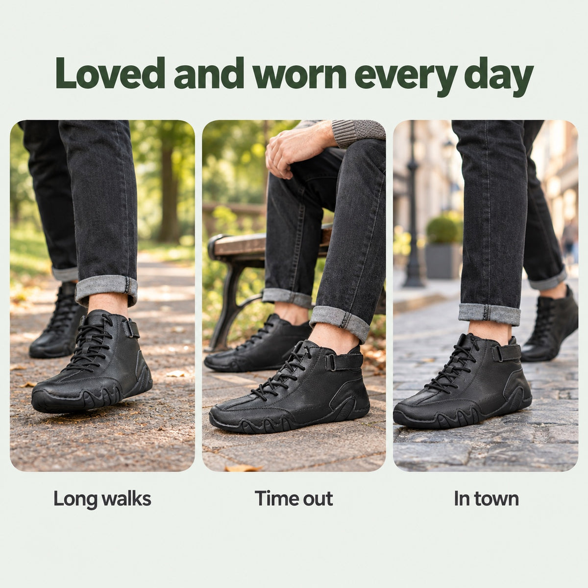 Everett – Men's Walking Shoes, worn every day