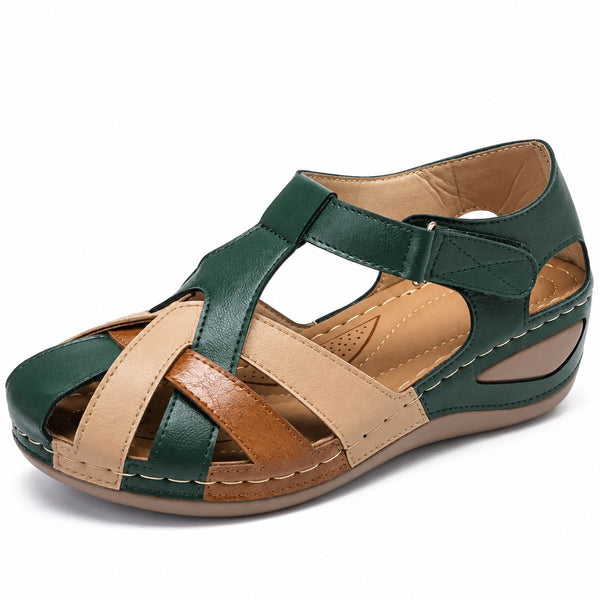 Ezra – Unisex Wide Toe Box Sandals in Green