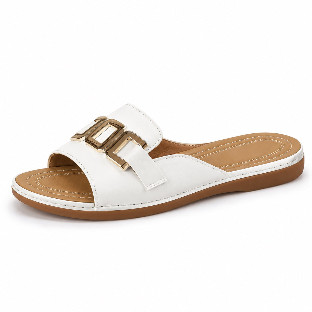 Farmer – Unisex Wide Toe Box Sandals in White