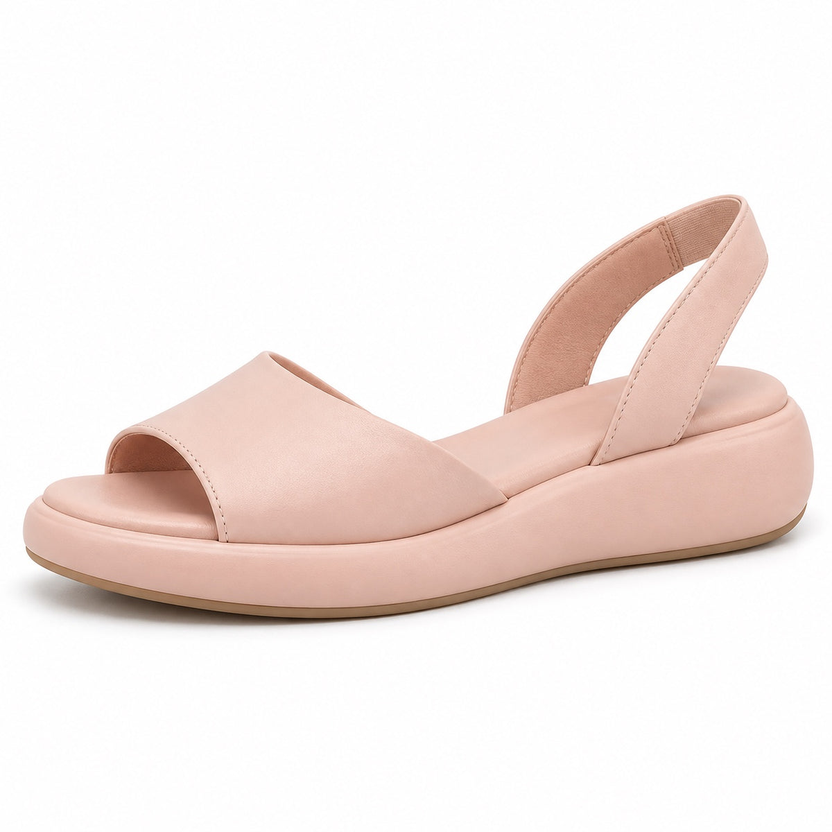 Faye – Women's Wide Toe Box Sandals in Light Pink