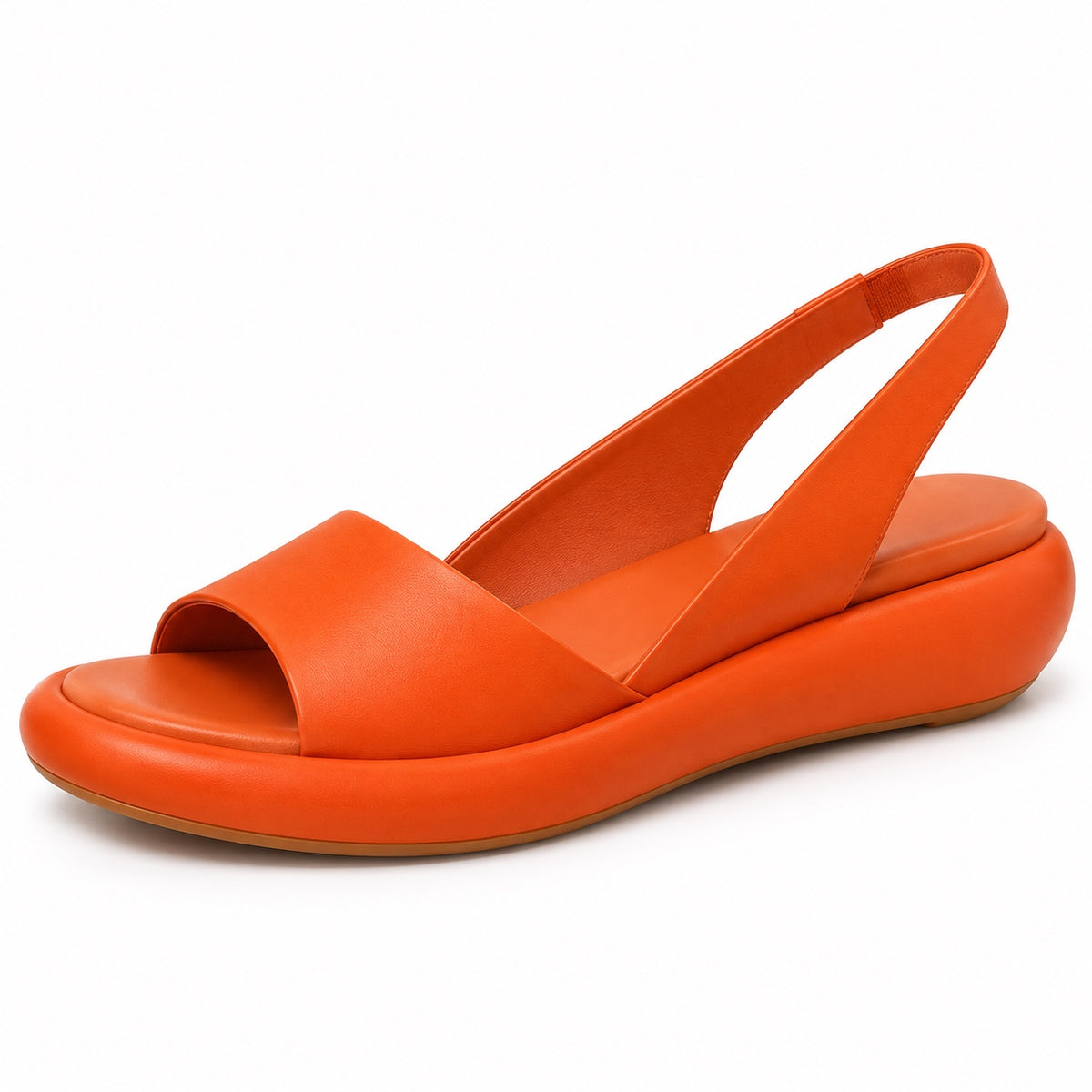 Faye – Women's Wide Toe Box Sandals in Orange