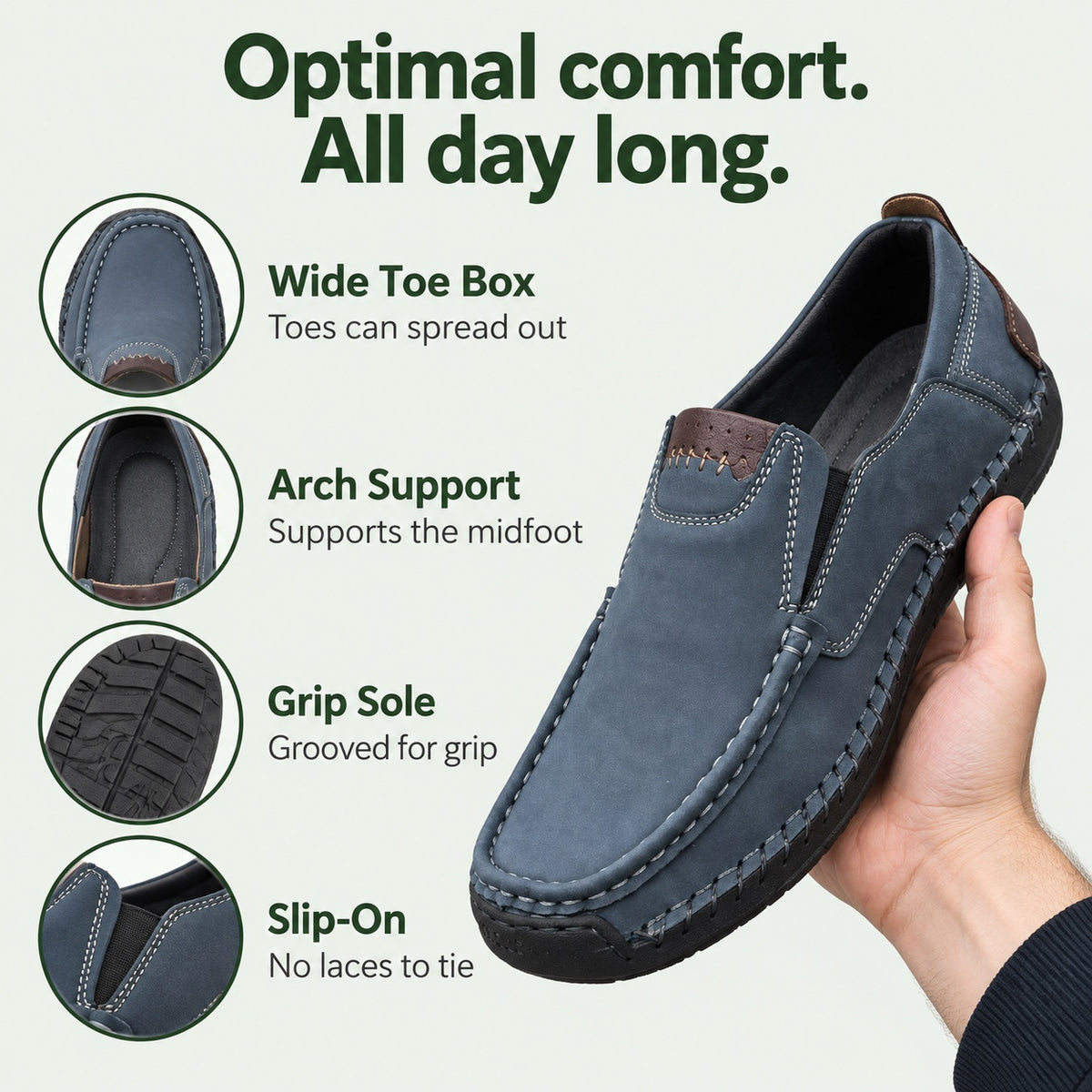 Felipe – Men's Arch Support Shoes, features