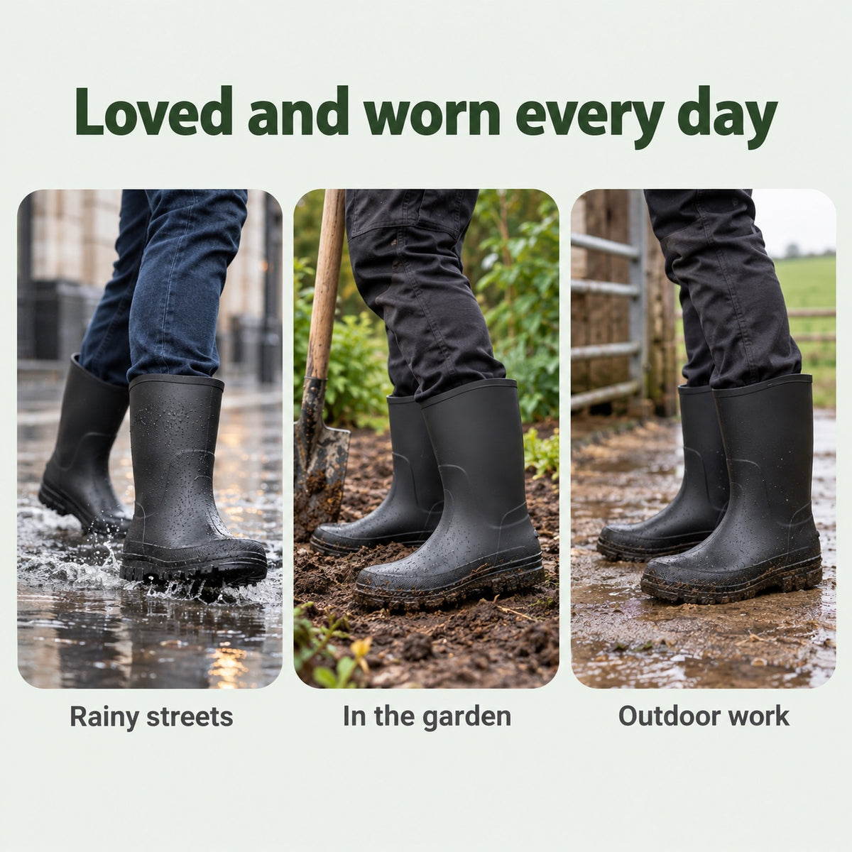 Felix – Men's Wide Calf Boots, worn every day