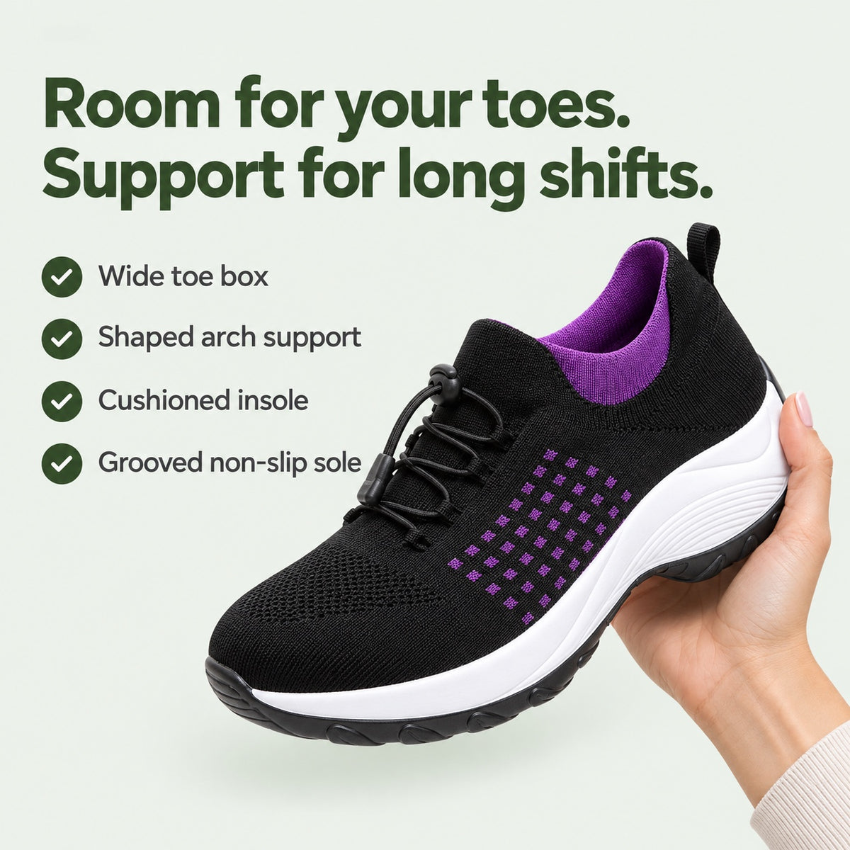 Fields – Unisex Nursing Shoes, key benefits