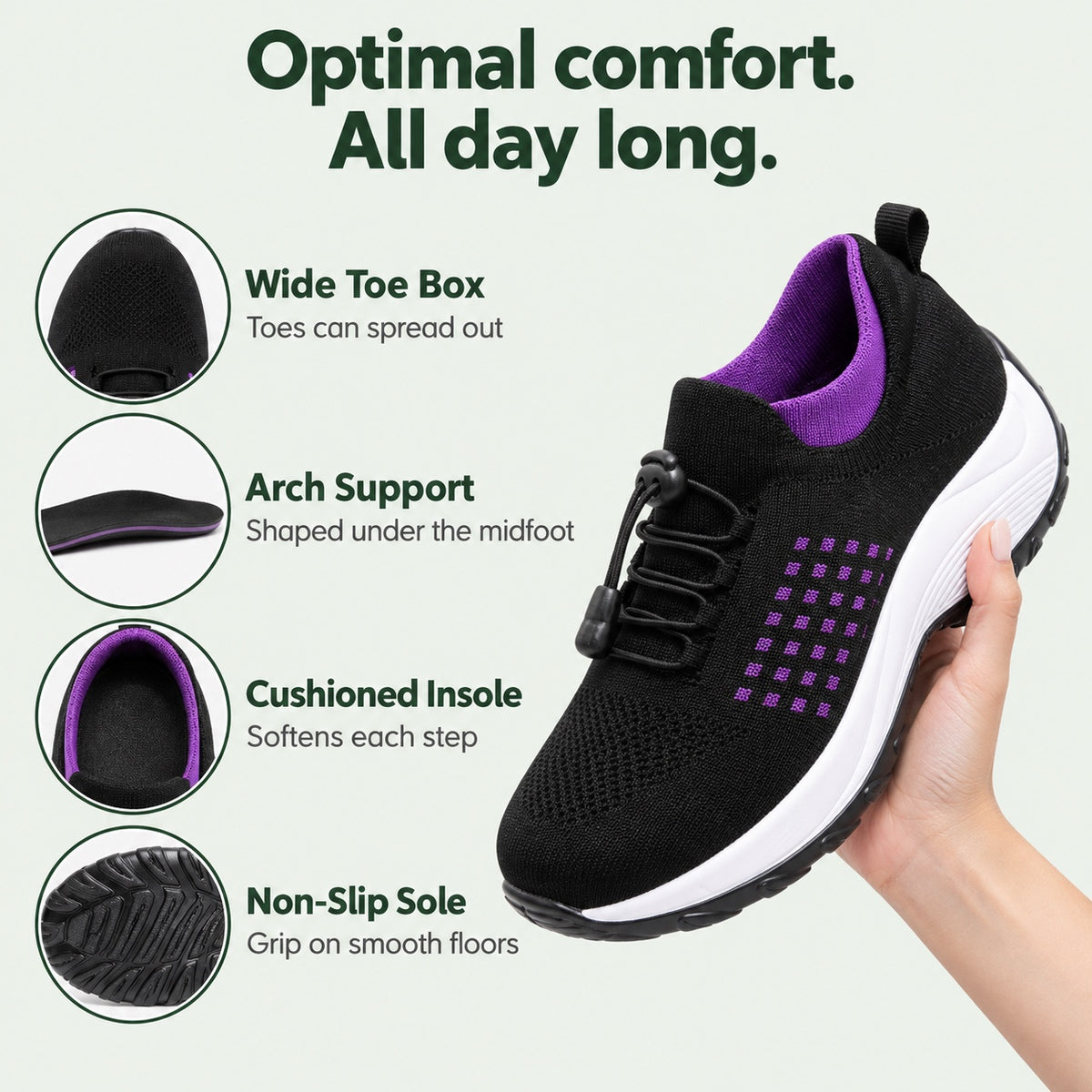 Fields – Unisex Nursing Shoes, features