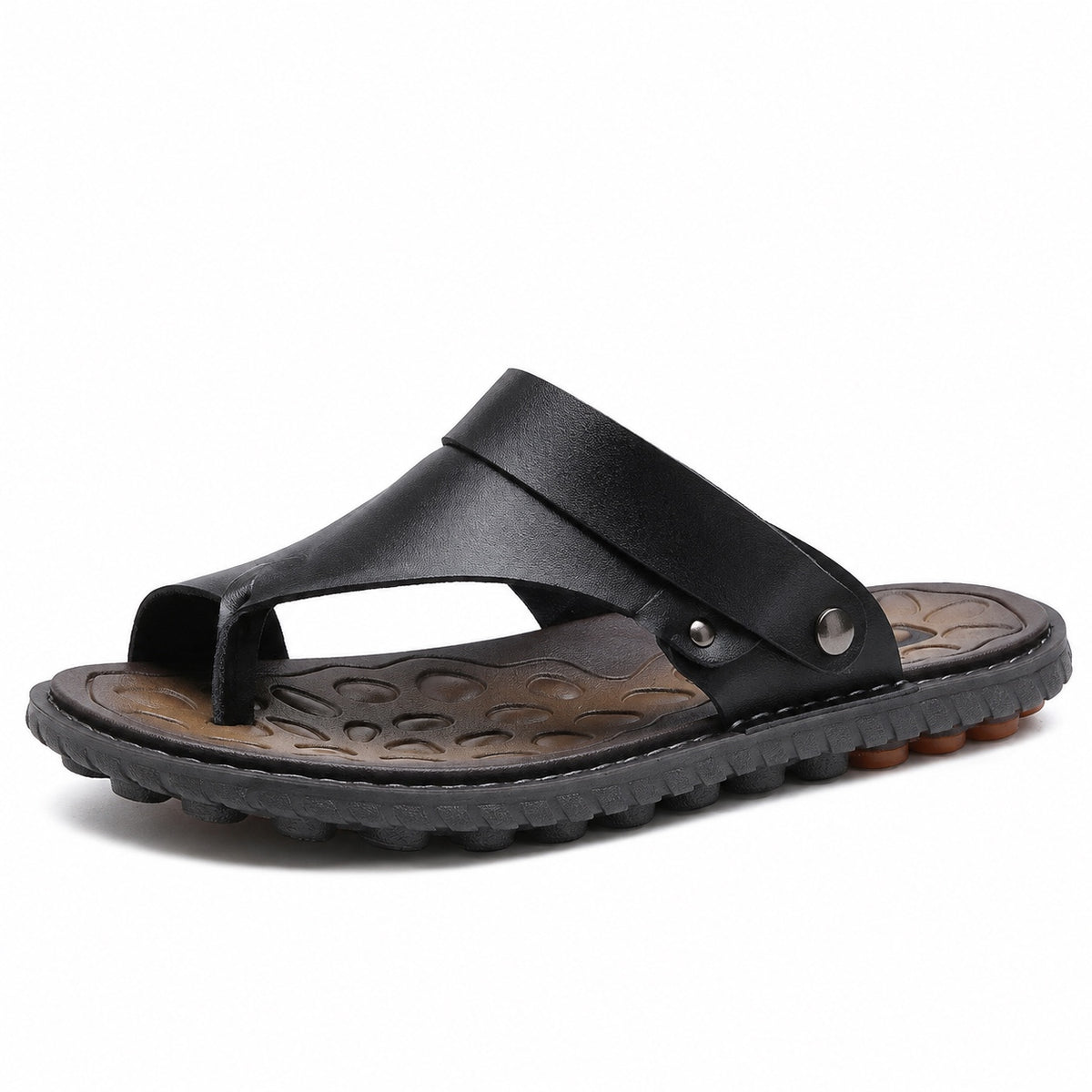 Finley – Unisex Wide Toe Box Sandals in Black