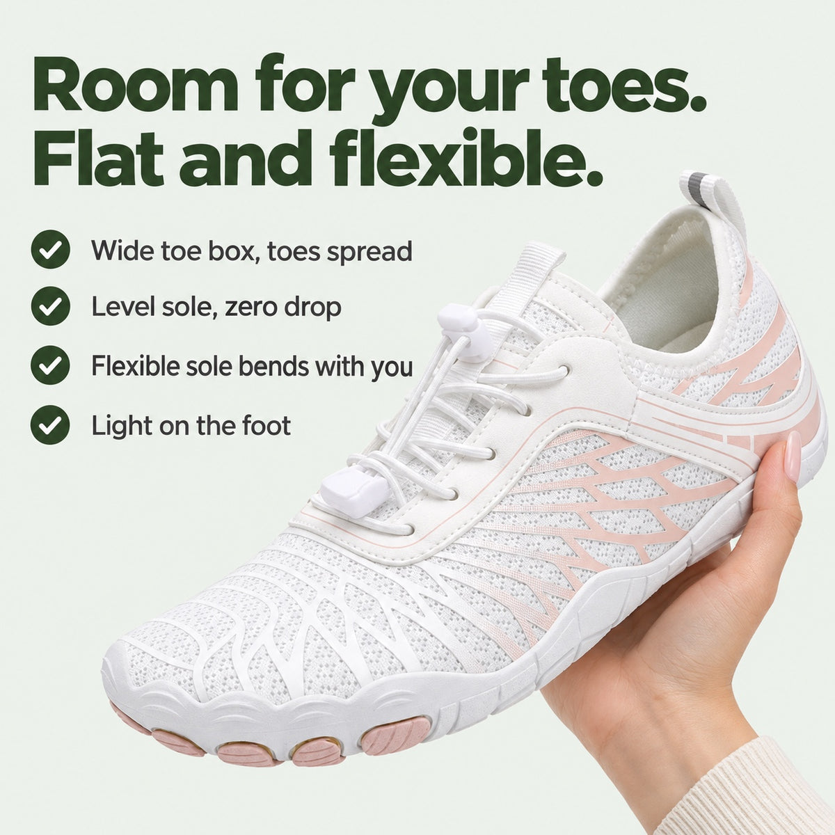 Fleming – Unisex Barefoot Sneakers, key benefits