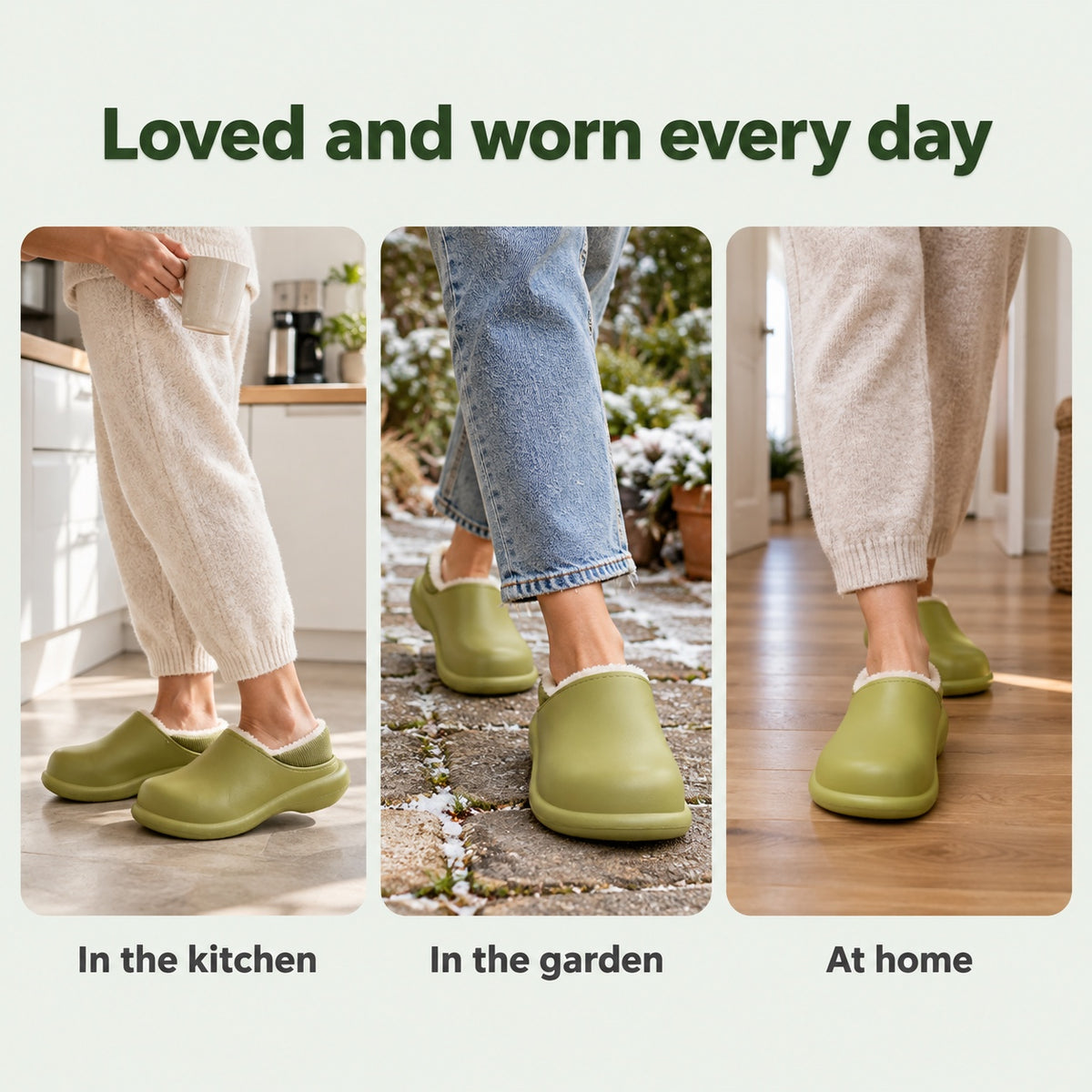Flowers – Unisex Comfort Slippers, worn every day