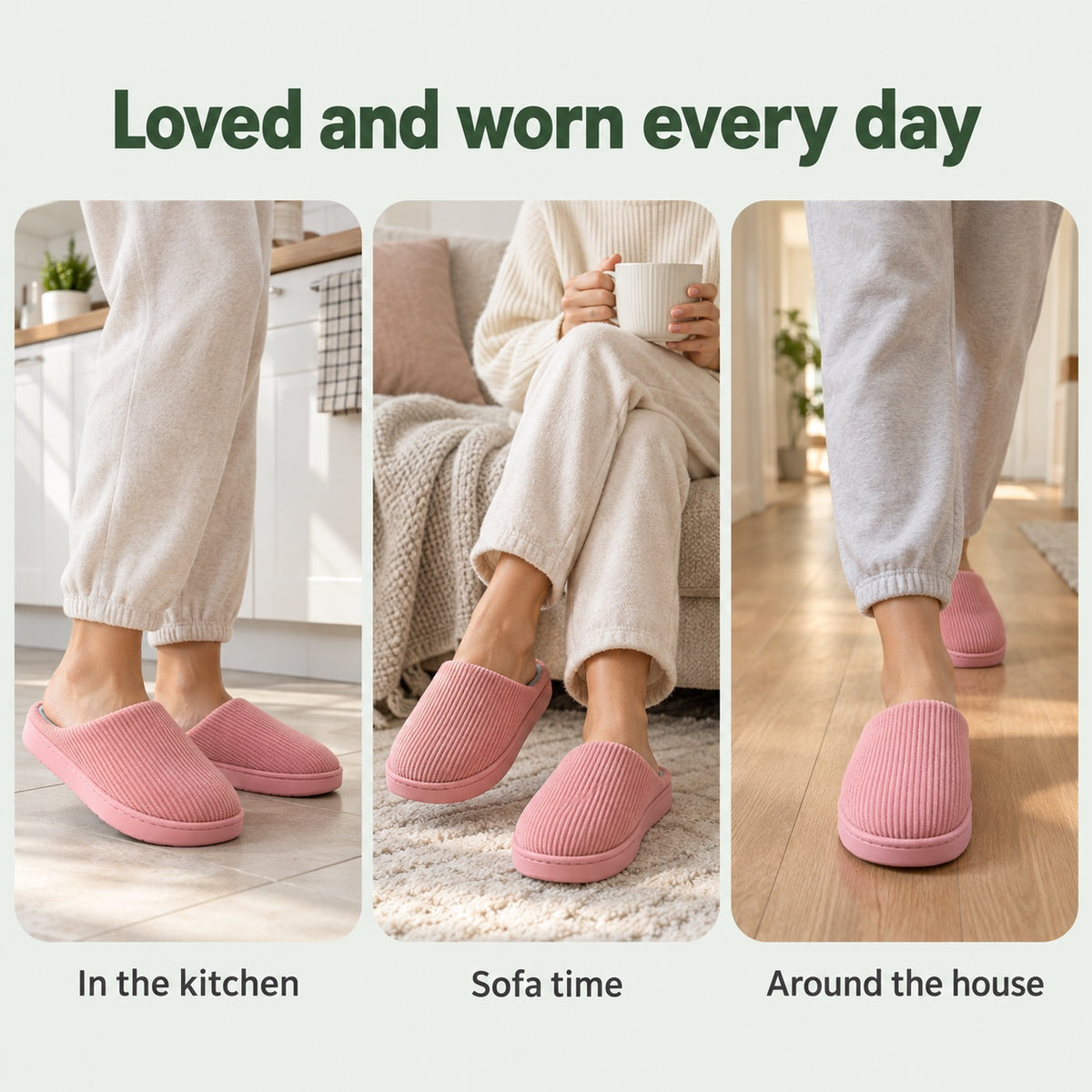Francine – Women's Comfort Slippers, worn every day