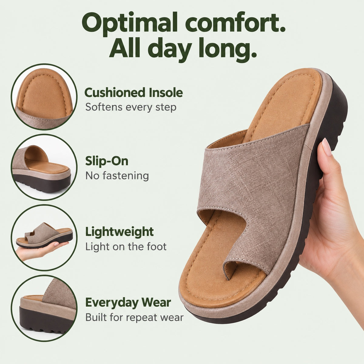 Frankie – Unisex Comfortable Sandals, features