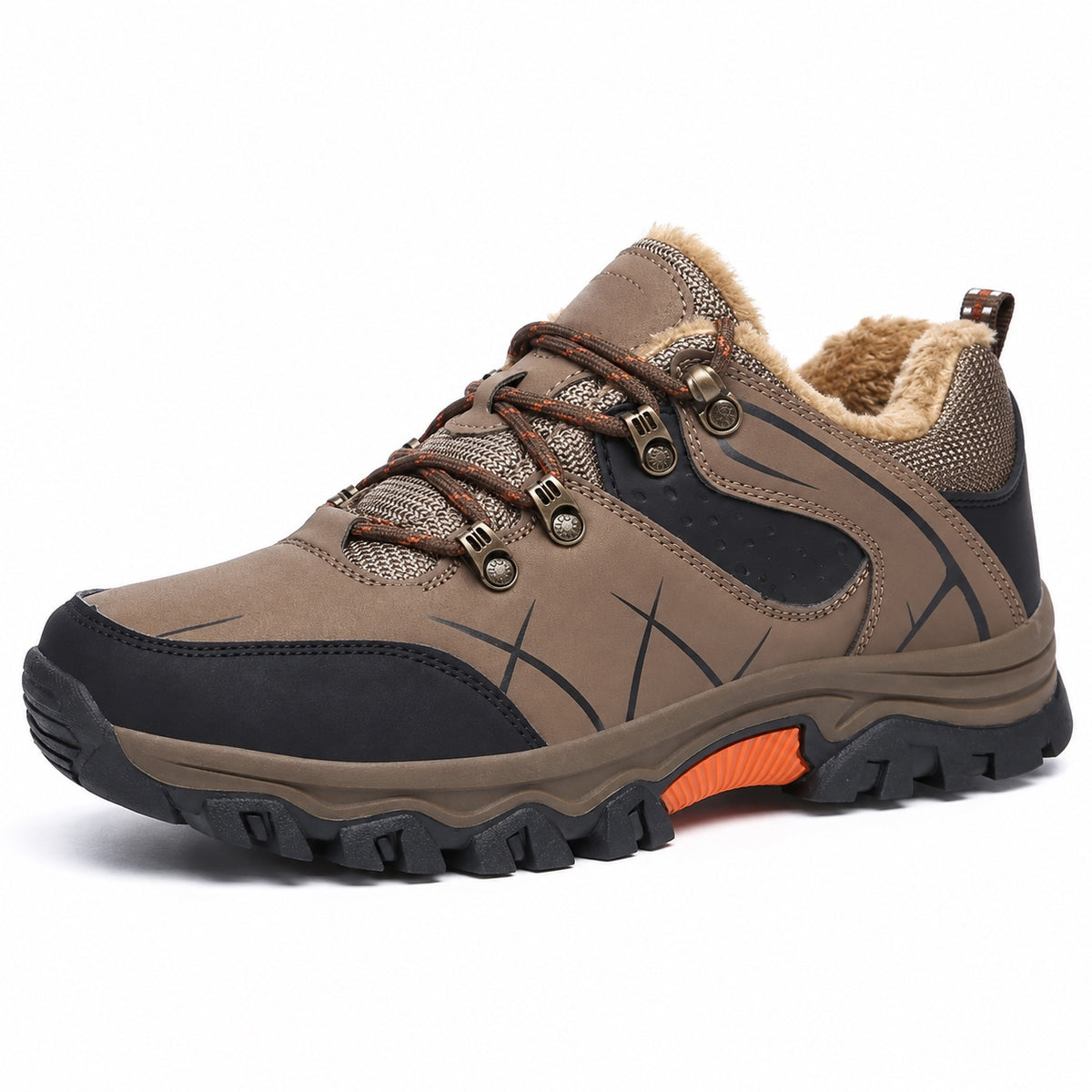 Frederick – Men's Non-Slip Sneakers in Khaki (Plus Lining)