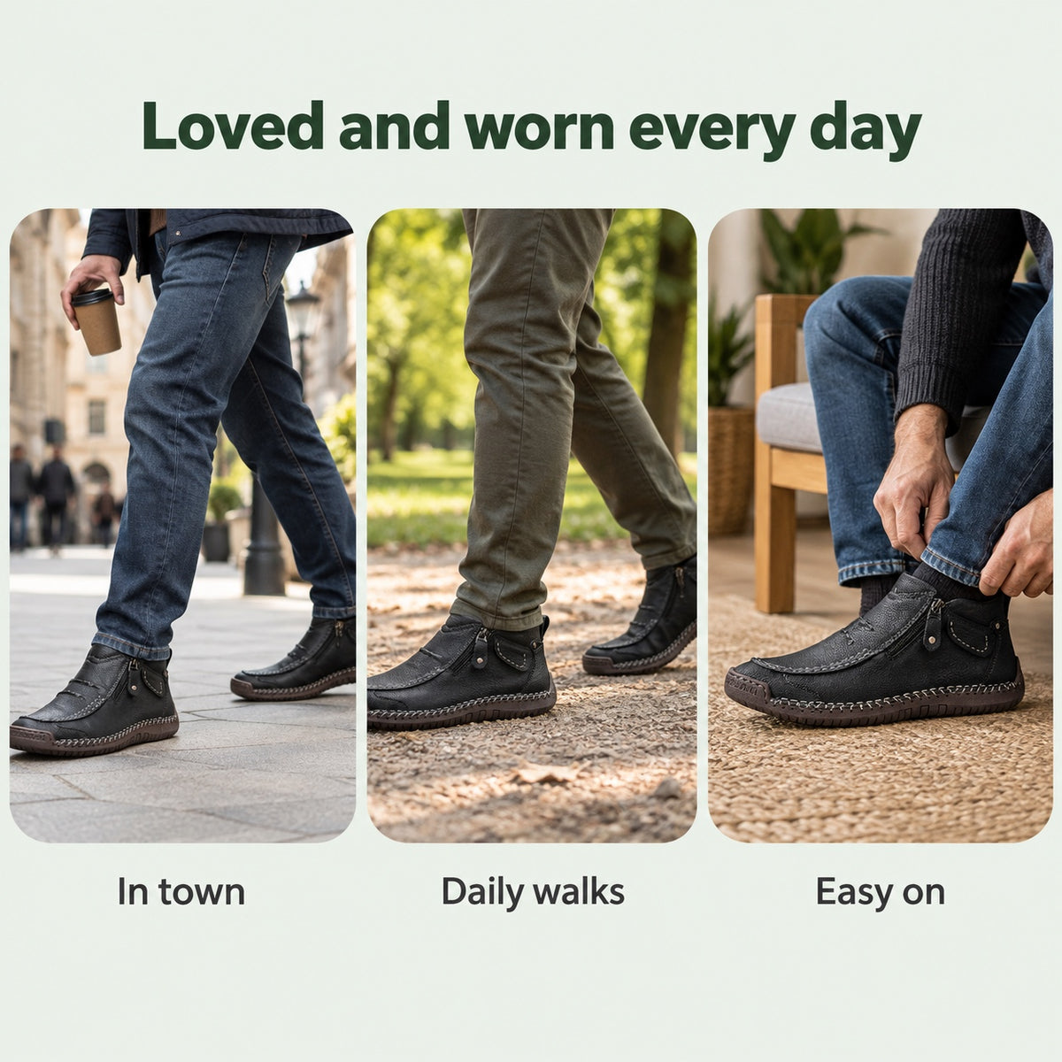 Fredrick – Men's Arch Support Shoes, worn every day
