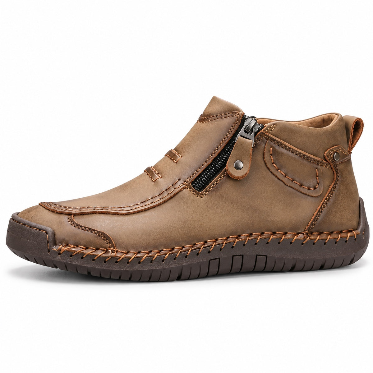 Fredrick – Men's Arch Support Shoes in Khaki