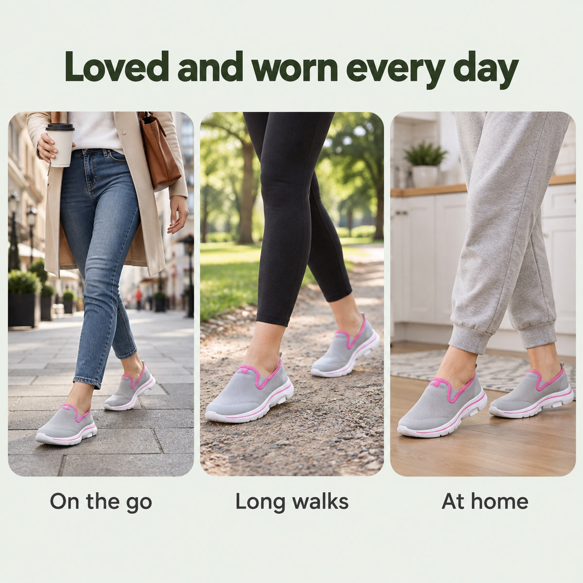 Geneva – Women's Wide Toe Box Sneakers, worn every day