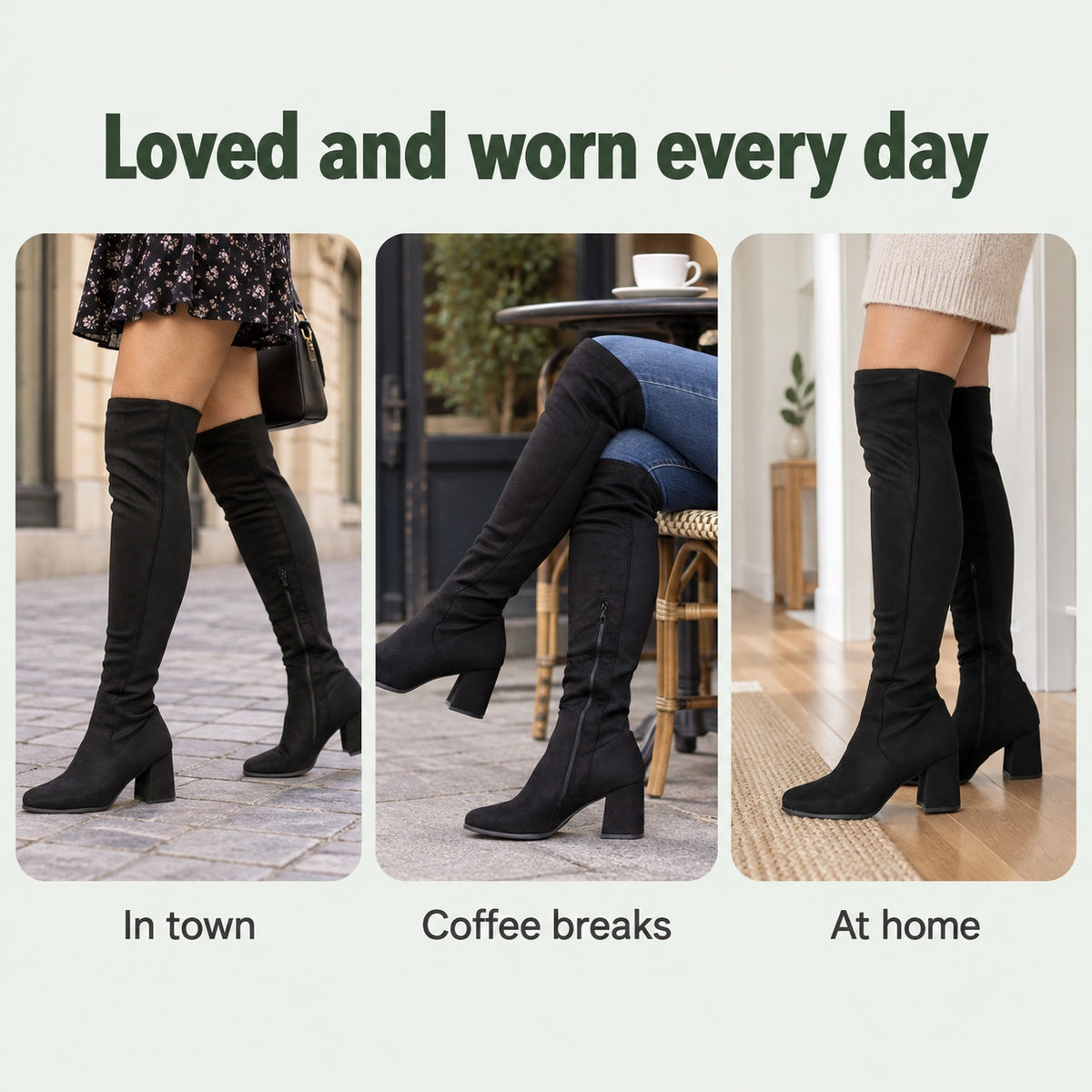 Genevieve – Women's Wide Calf Boots, worn every day