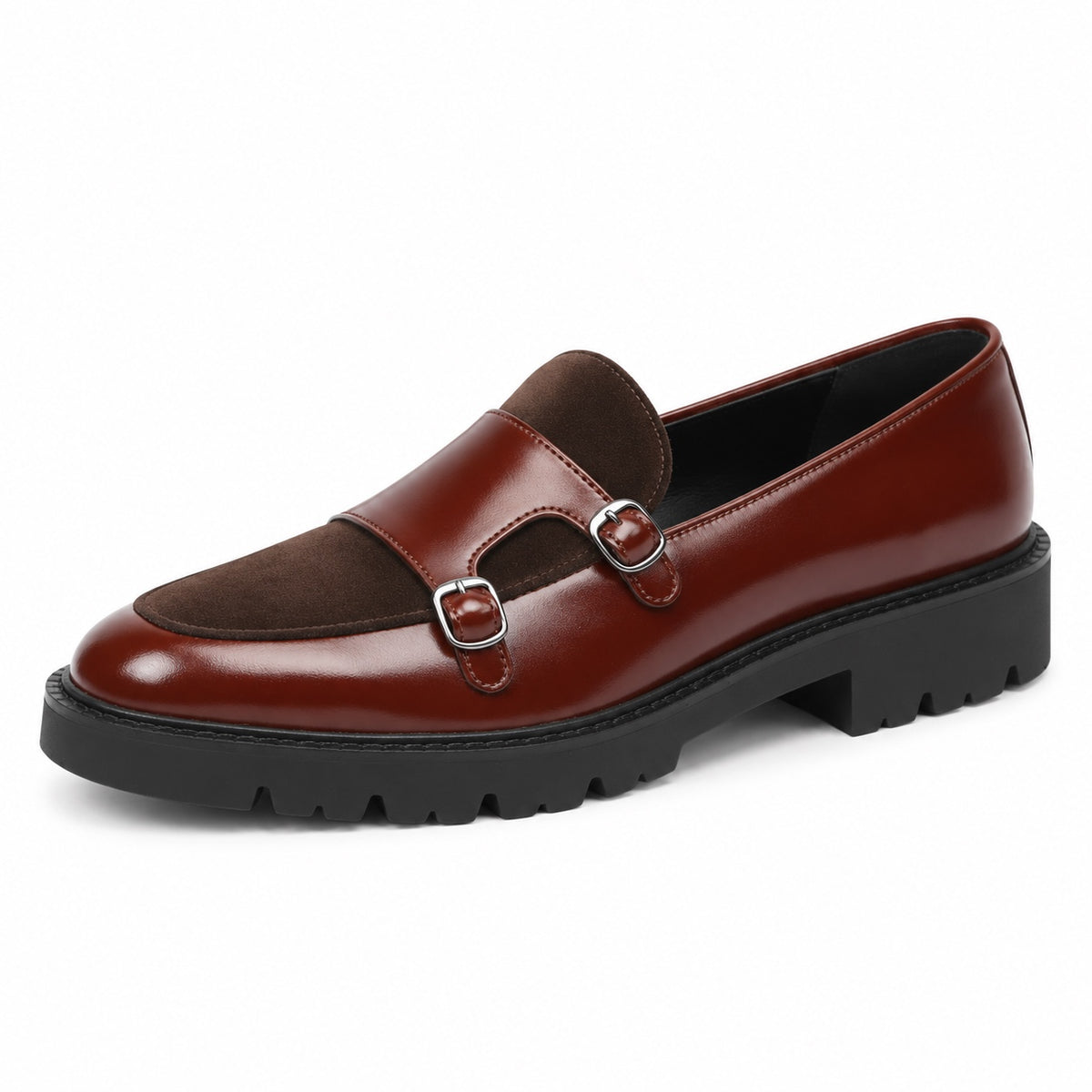 Geoffrey – Men's Wide Toe Box Loafers in Red