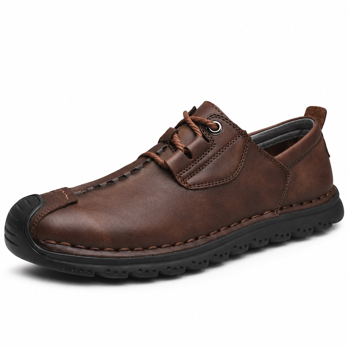 Gerard – Men's Wide Toe Box Loafers in Dark Brown