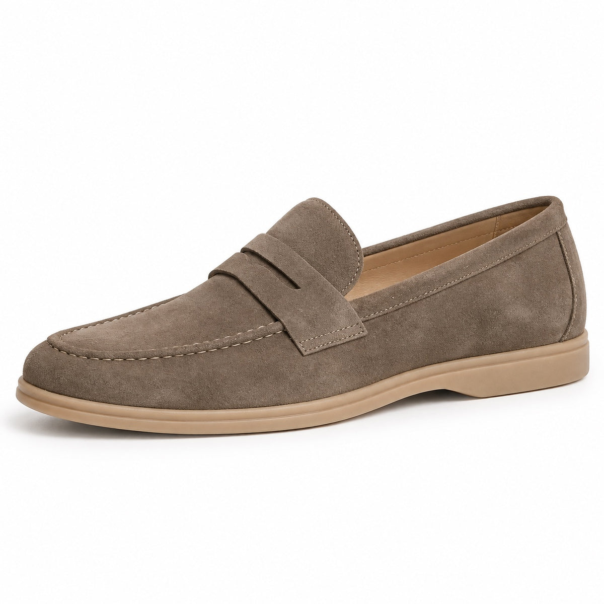 Gerardo – Men's Slip-On Loafers in Taupe