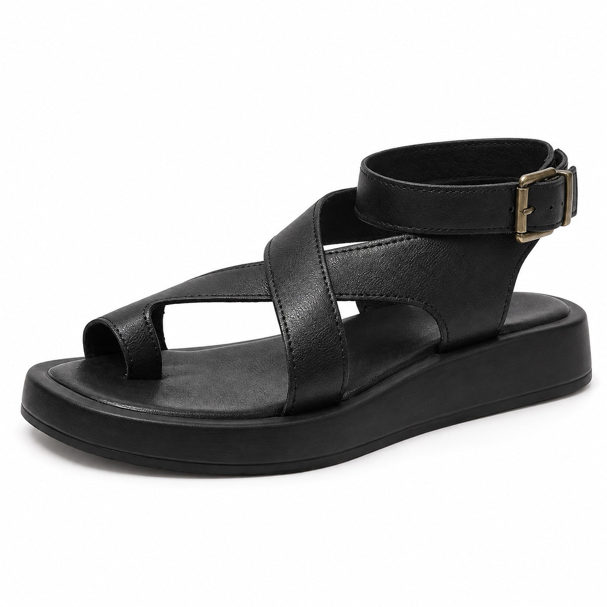 Gibbs – Unisex Wide Toe Box Sandals in Black