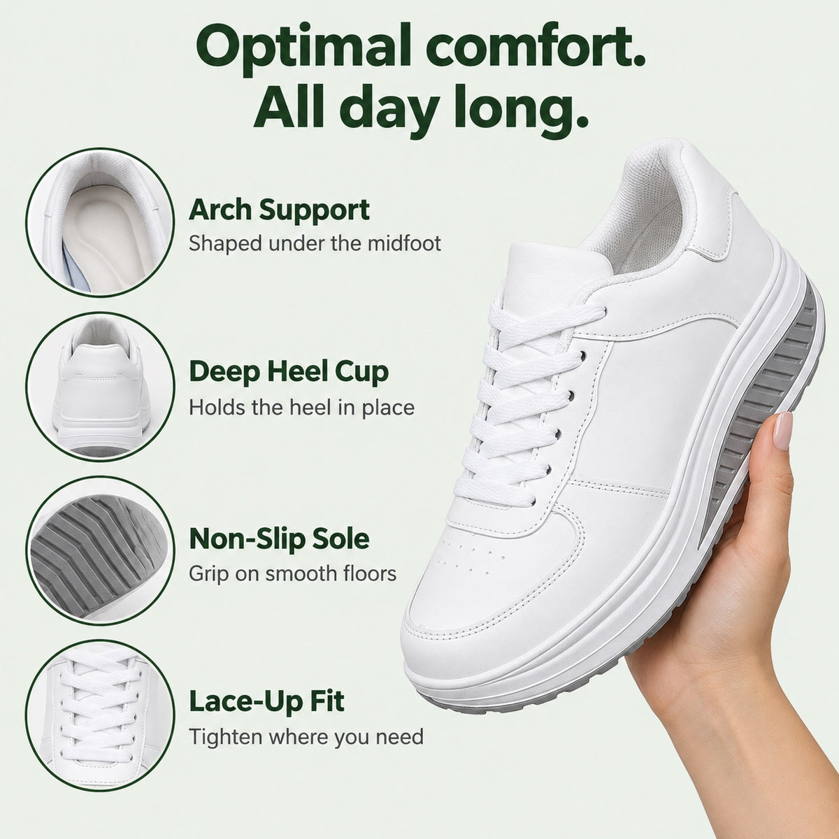 Ginger – Women's Arch Support Sneakers, features