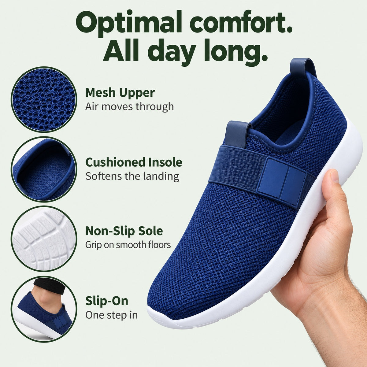 Glen – Men's Wide Toe Box Sneakers, features