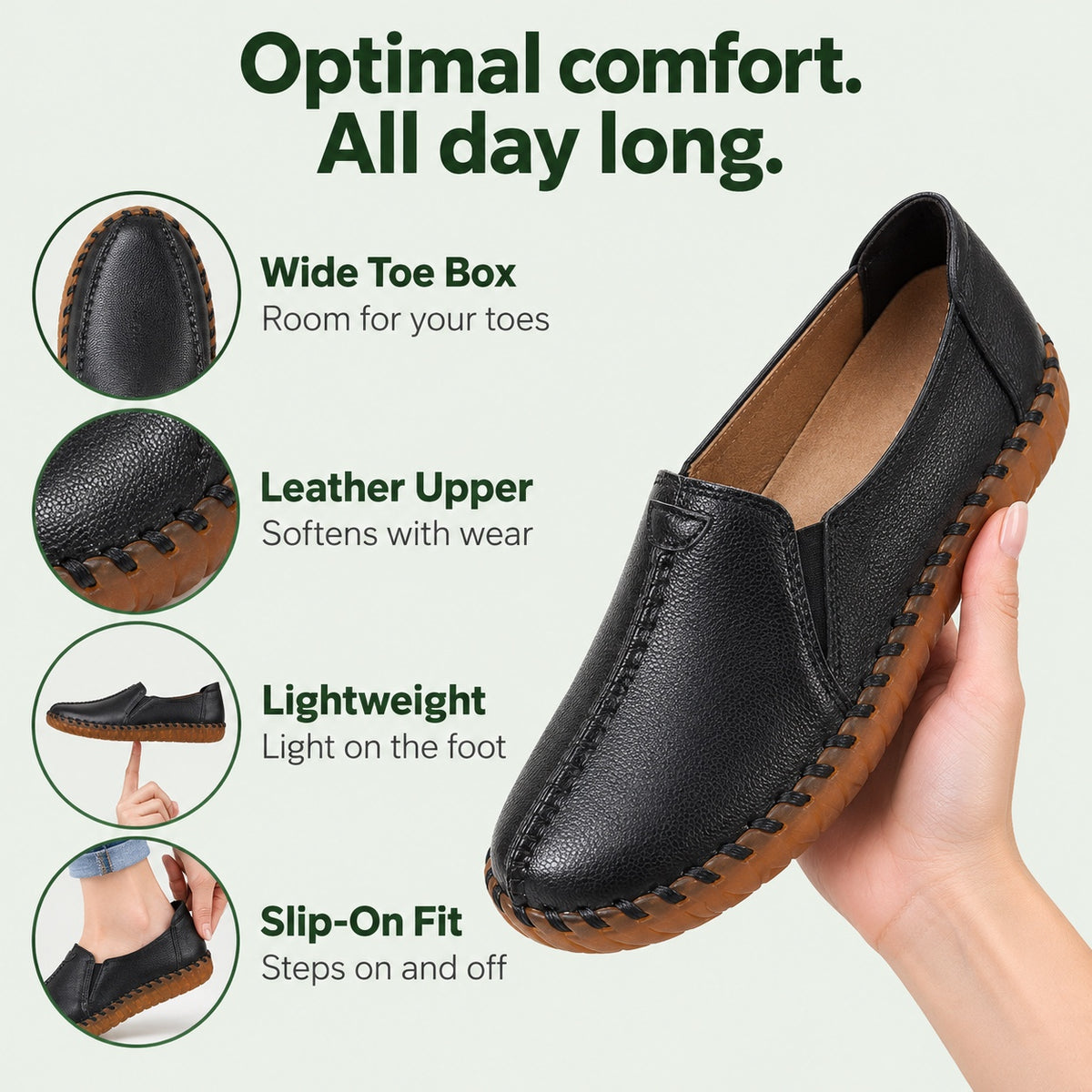 Goodman – Unisex Wide Toe Box Shoes, features