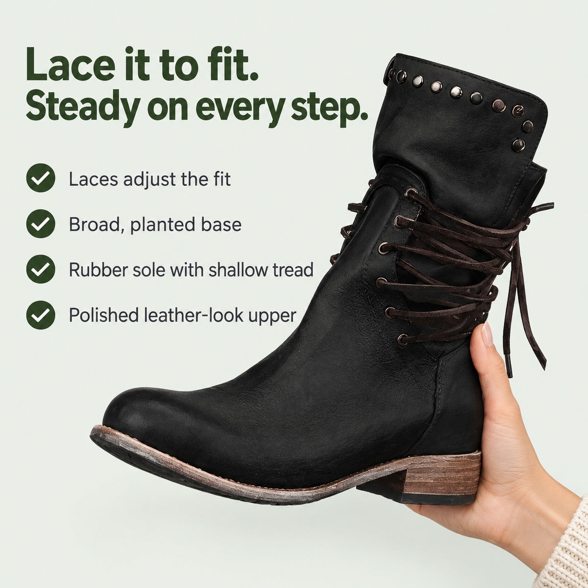Griffin – Unisex Wide Calf Boots, key benefits