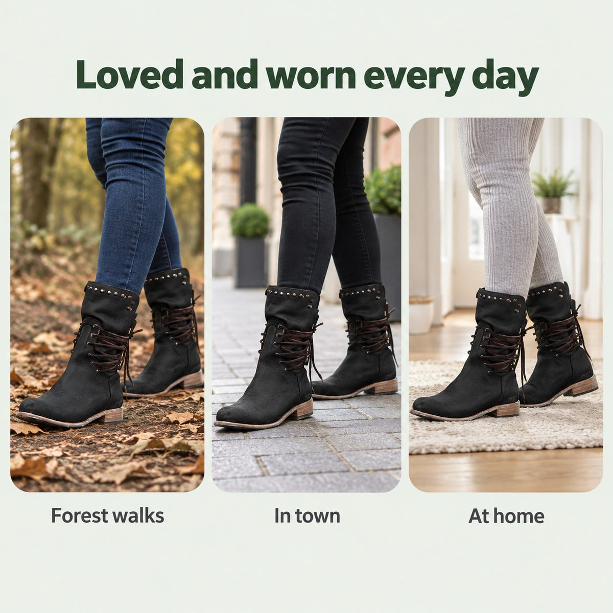 Griffin – Unisex Wide Calf Boots, worn every day