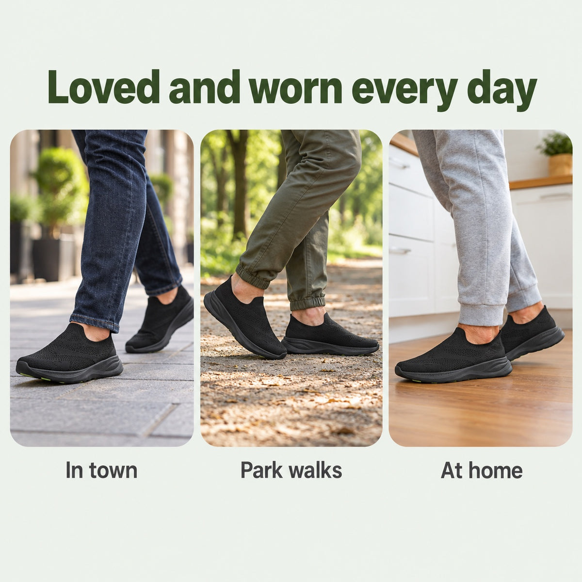 Griffith – Unisex Wide Toe Box Shoes, worn every day
