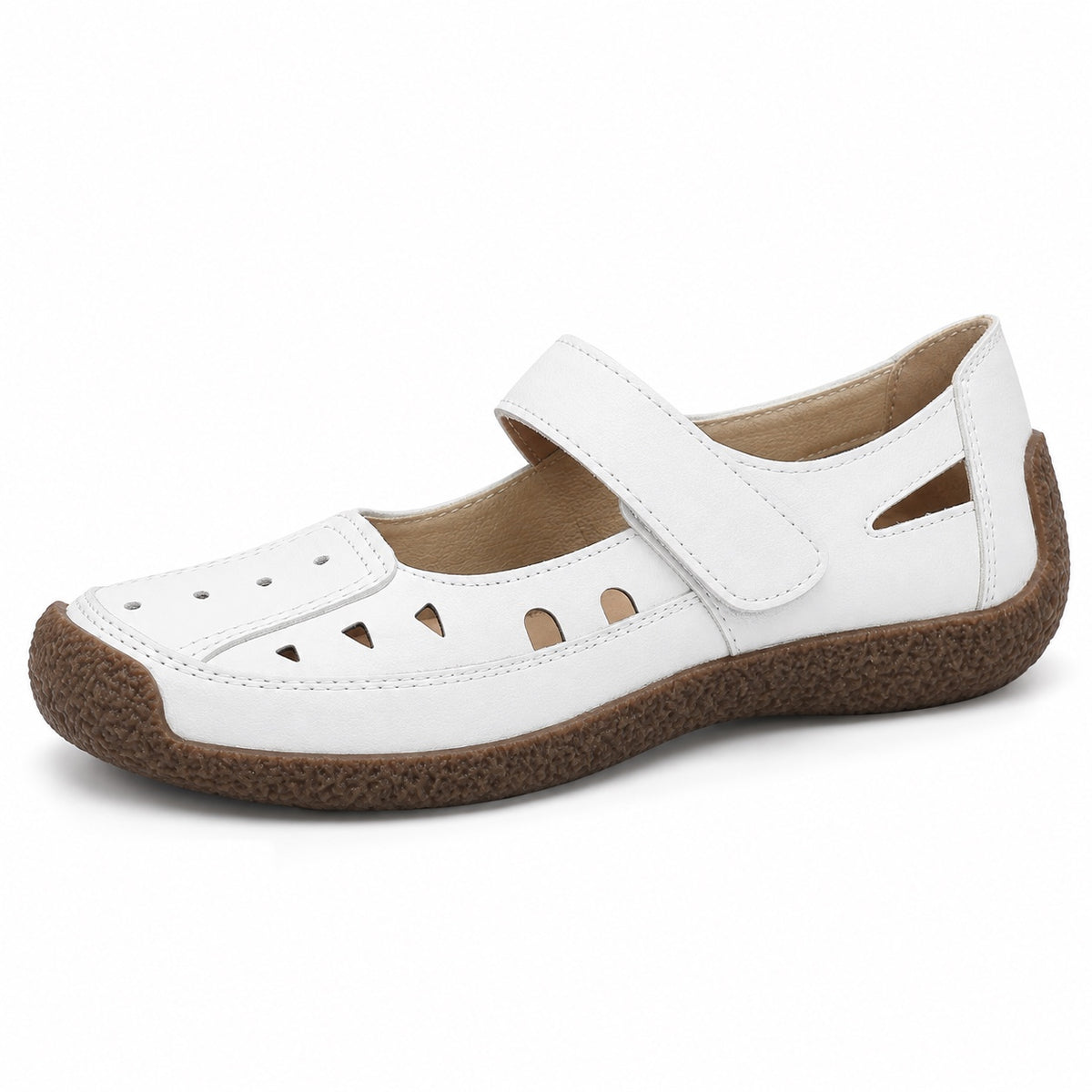 Gwen – Women's Wide Toe Box Sandals in White
