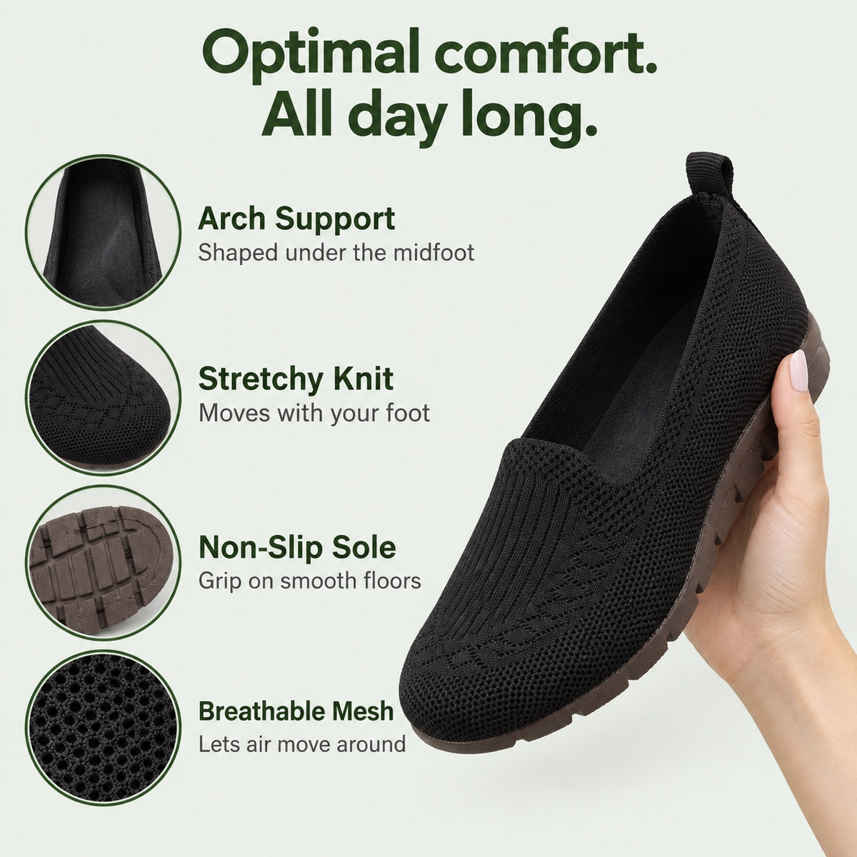 Hannah – Women's Arch Support Loafers, features