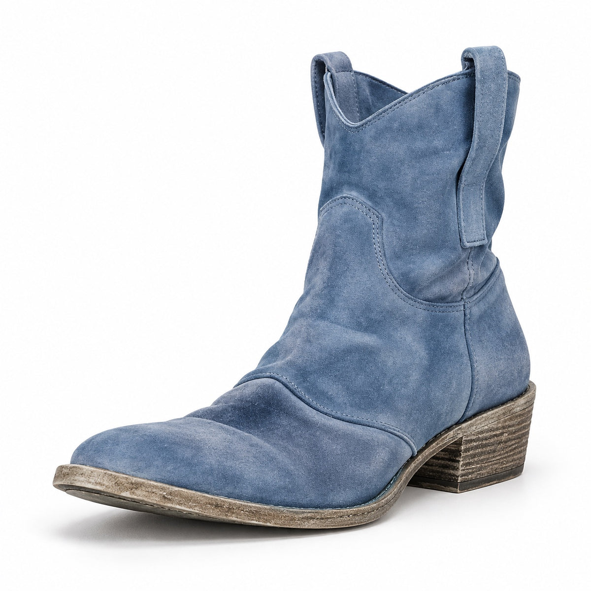 Hanson – Unisex Wide Calf Boots in Blue