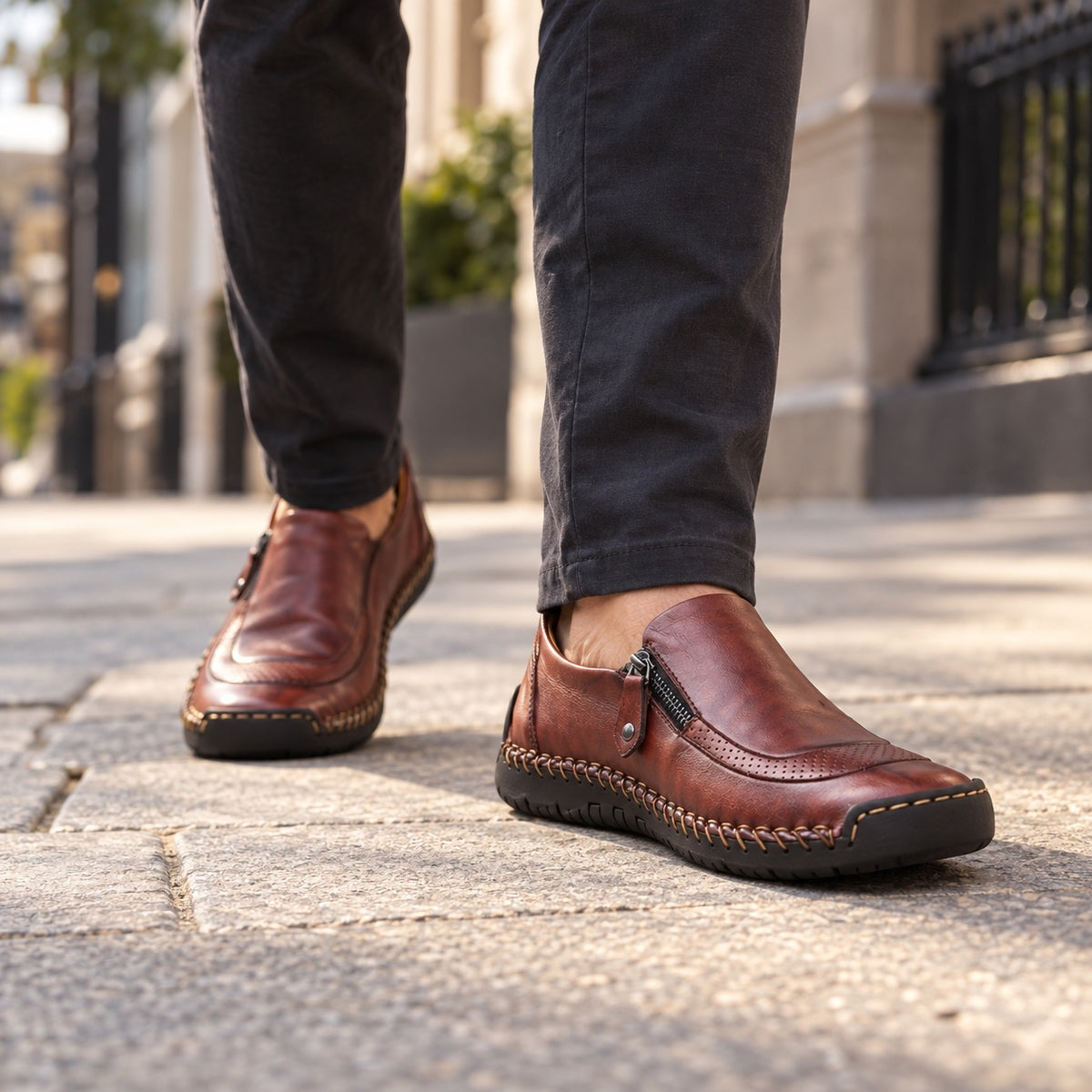Harry – Men's Non-Slip Shoes, worn on a walk