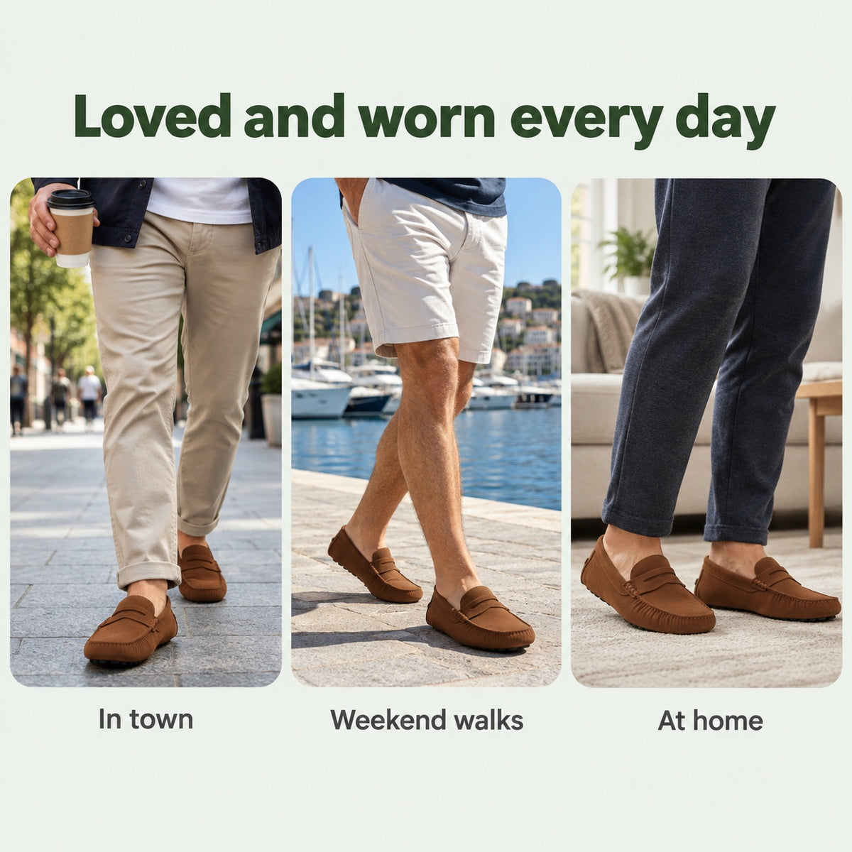 Harvey – Men's Wide Toe Box Loafers, worn every day