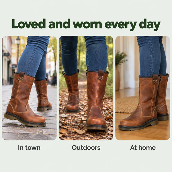 Heather – Women's Wide Calf Boots, worn every day
