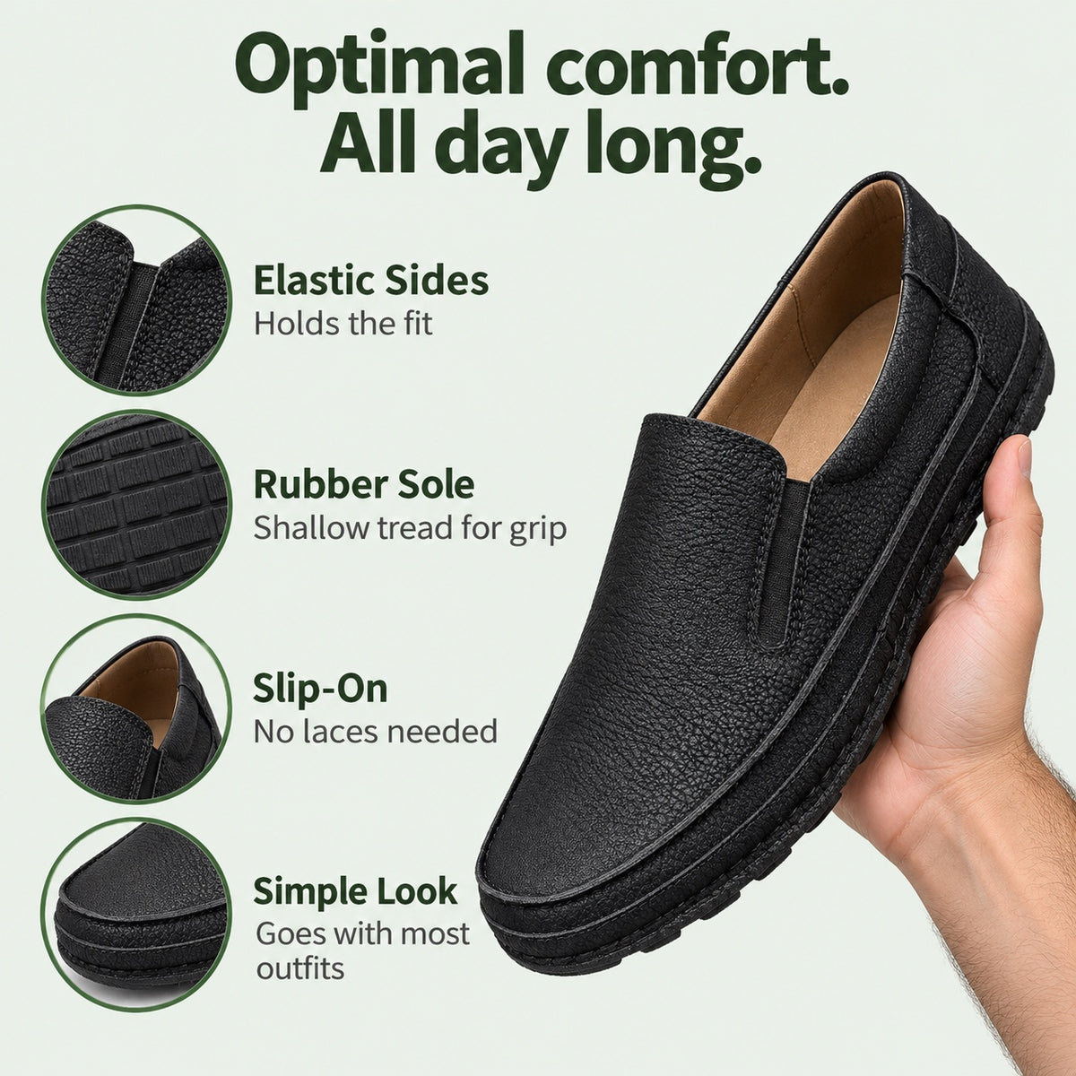 Herbert – Men's Slip-On Loafers, features