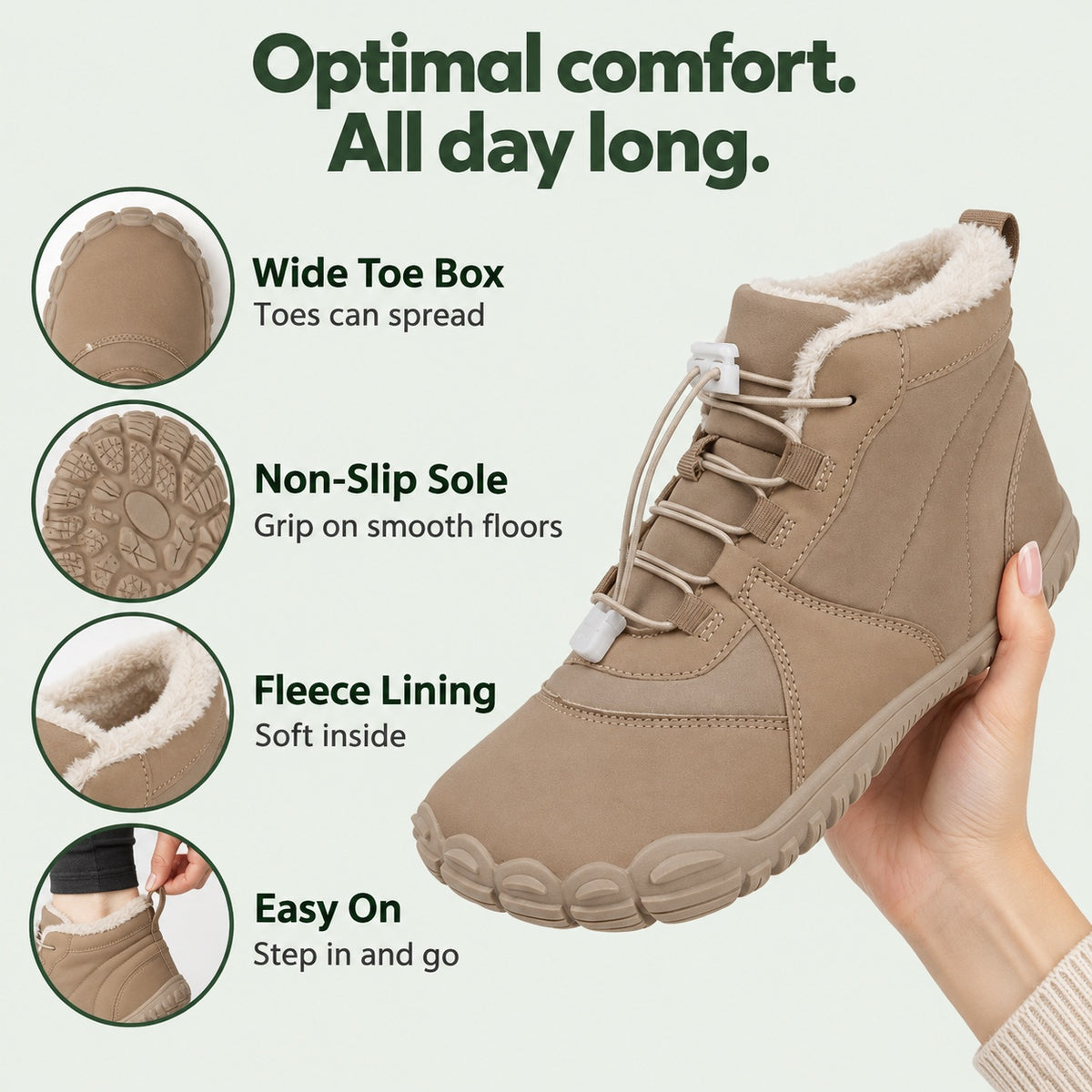 Higgins – Unisex Comfort Boots, features