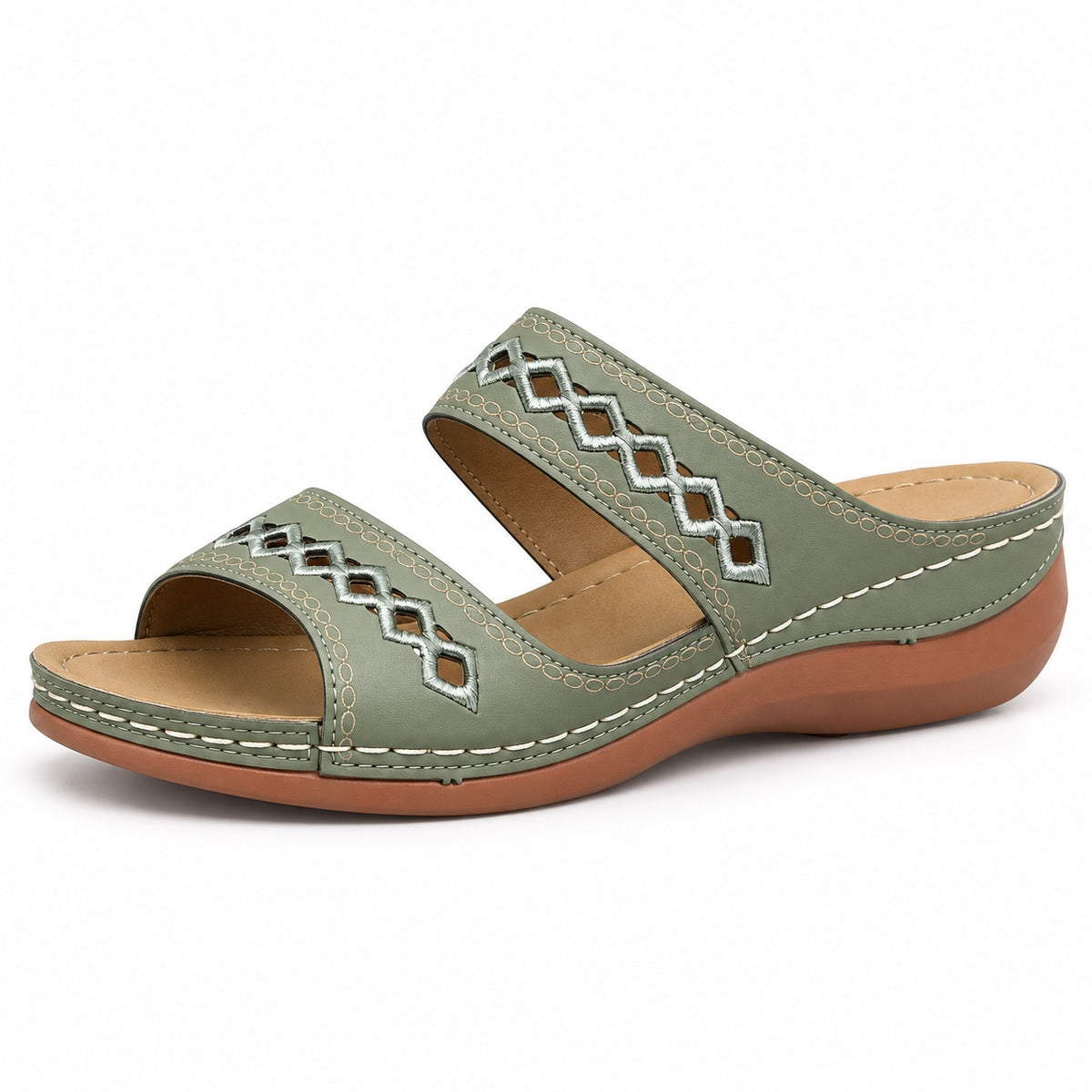Holly – Women's Slip-On Loafers in Green