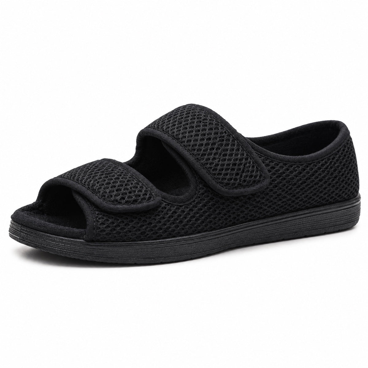 Hunt – Unisex Wide Toe Box Sandals in Black