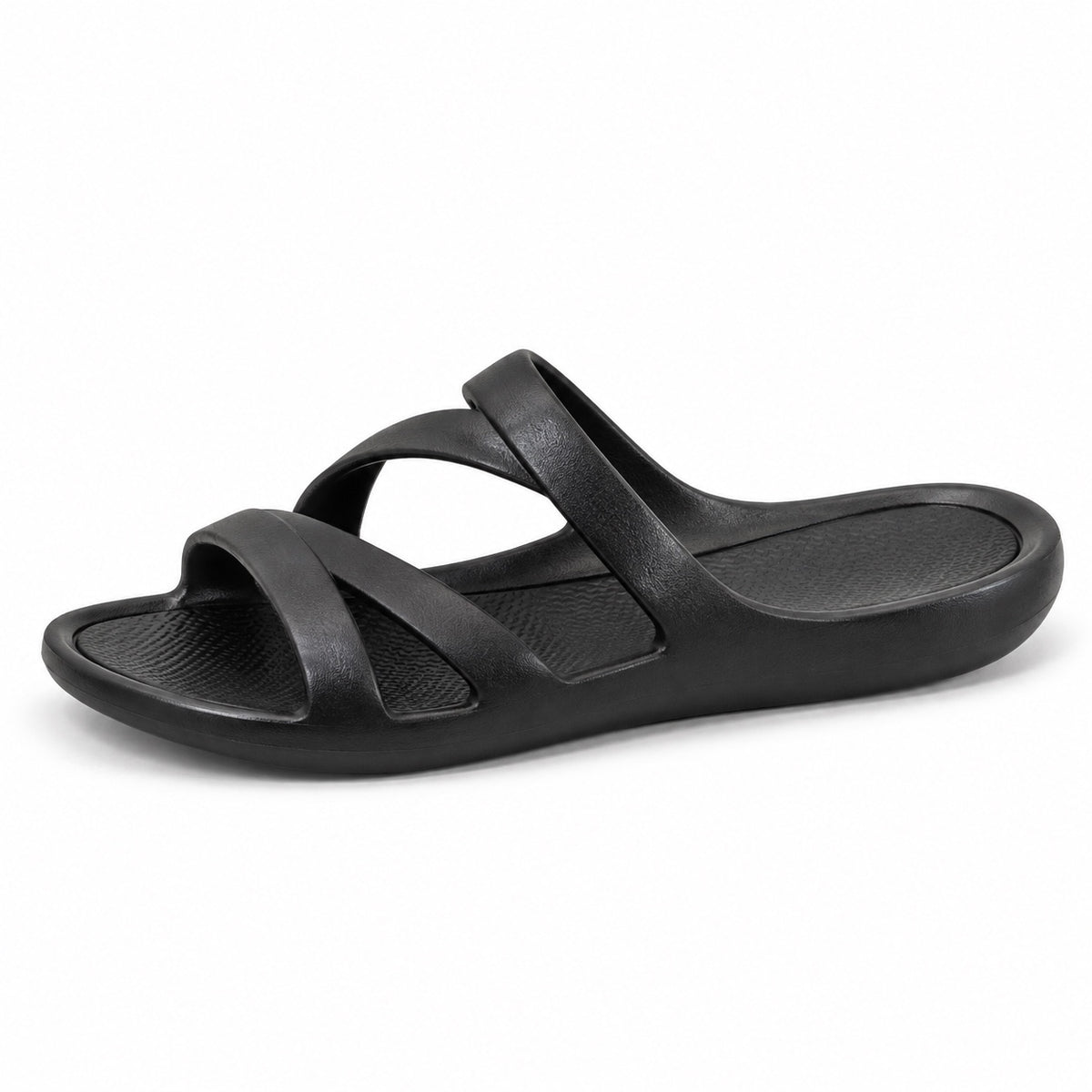 Indigo – Unisex Wide Toe Box Sandals in Black