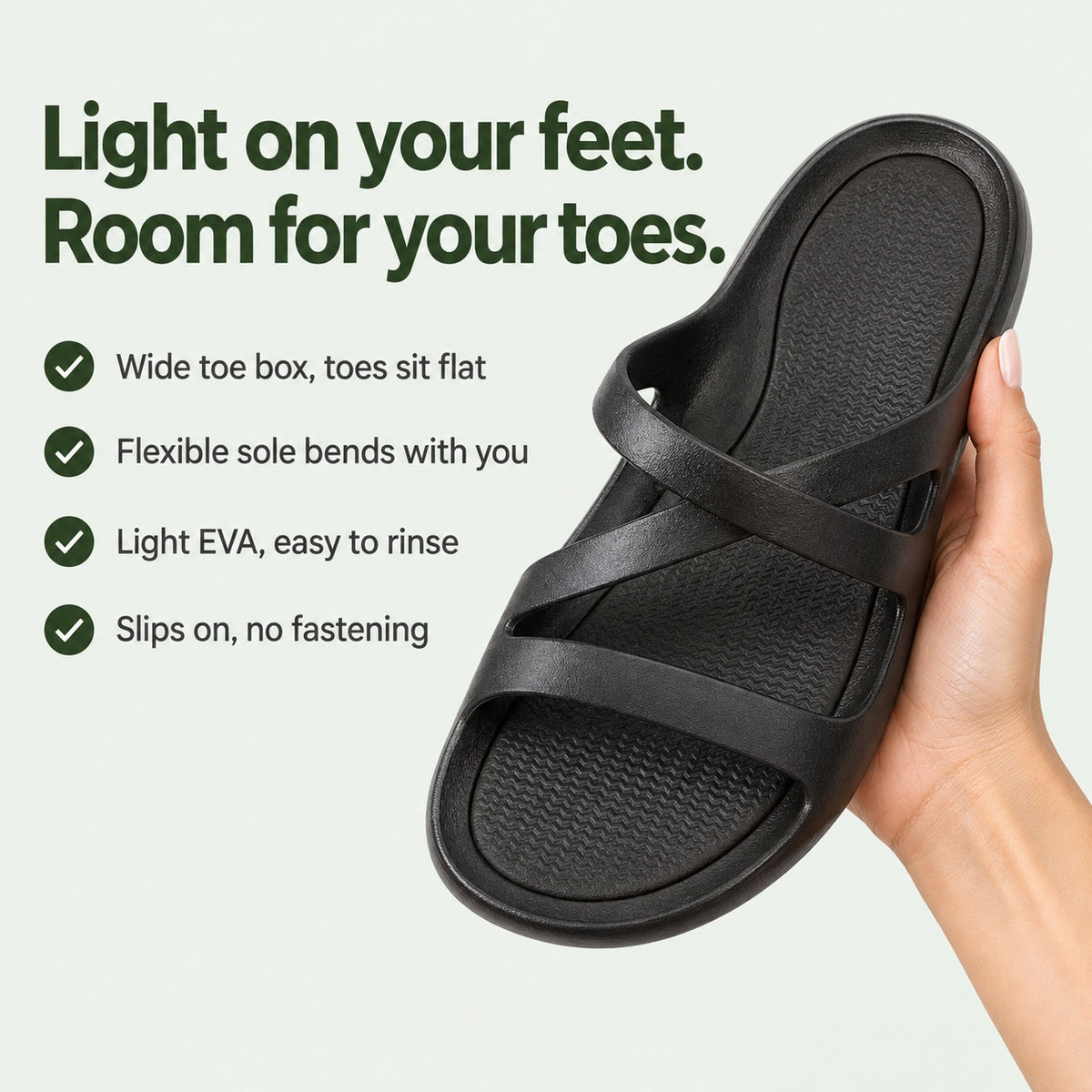 Indigo – Unisex Wide Toe Box Sandals, key benefits