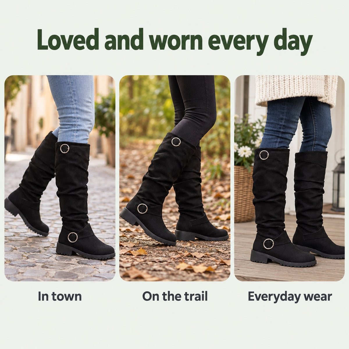 Jasmine – Women's Wide Calf Boots, worn every day
